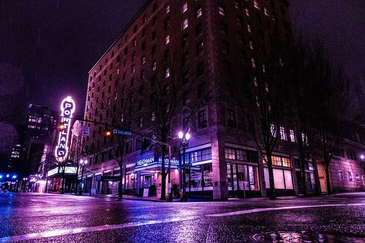 Portland, Oregon on a spooky night