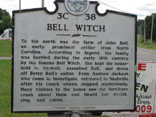 Bell Witch Cave Historical Sign