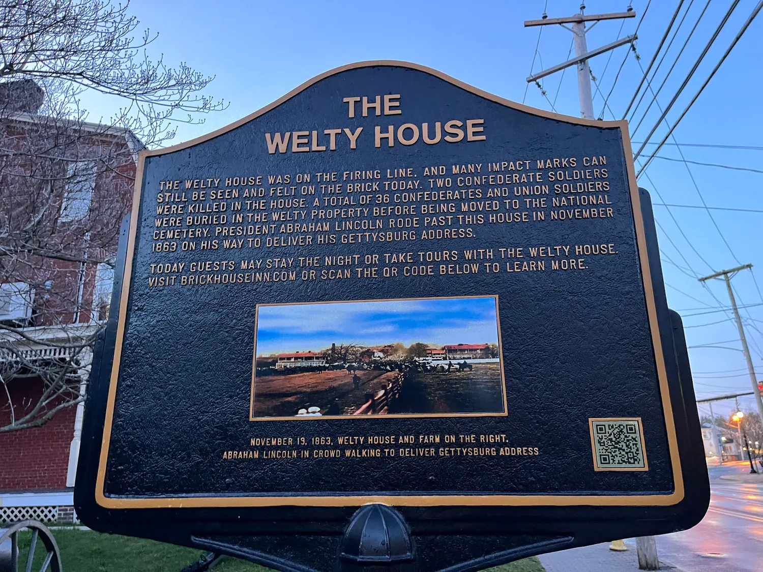 Historical Marker of the Welty House