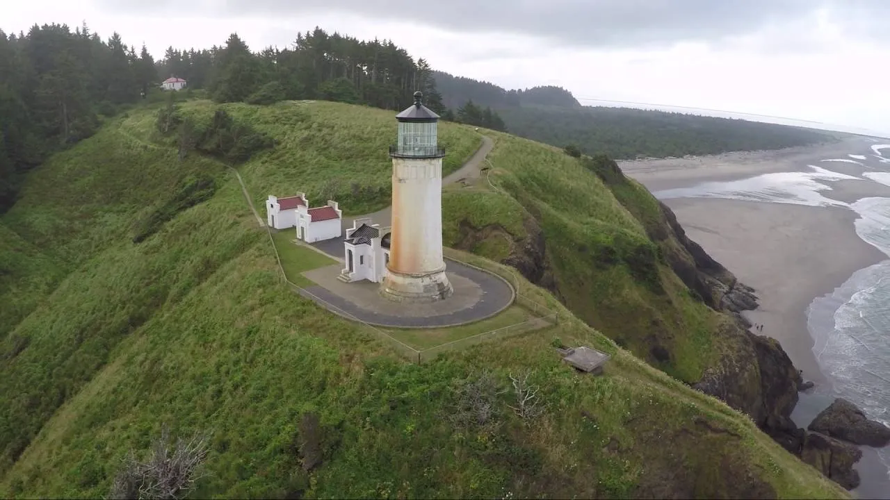 Aerial view of the North Head Lighthouse