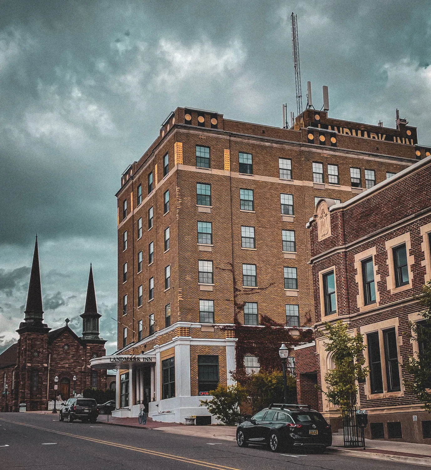 Landmark Inn on an ominous day