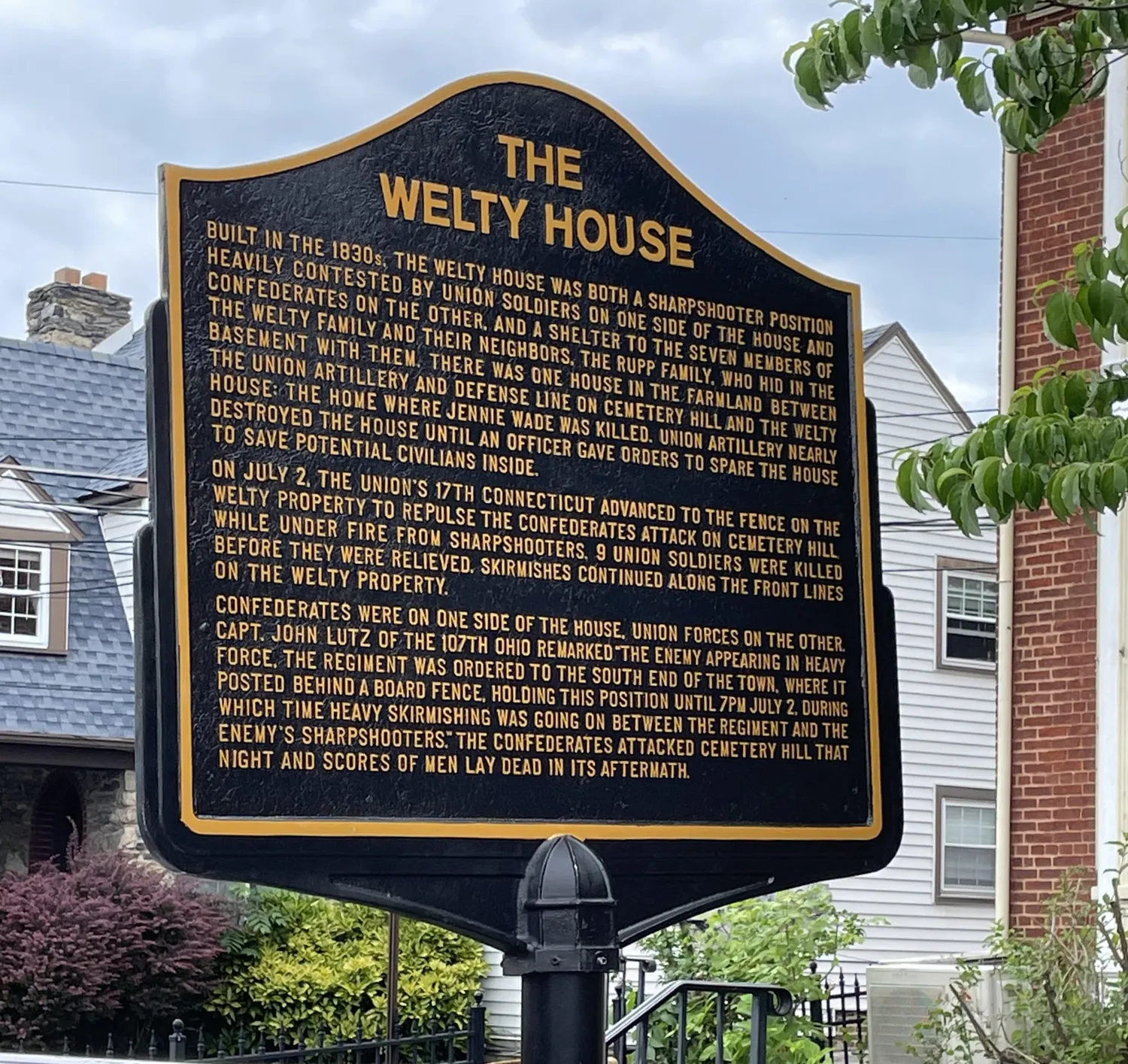 Historical Marker of The Welty House