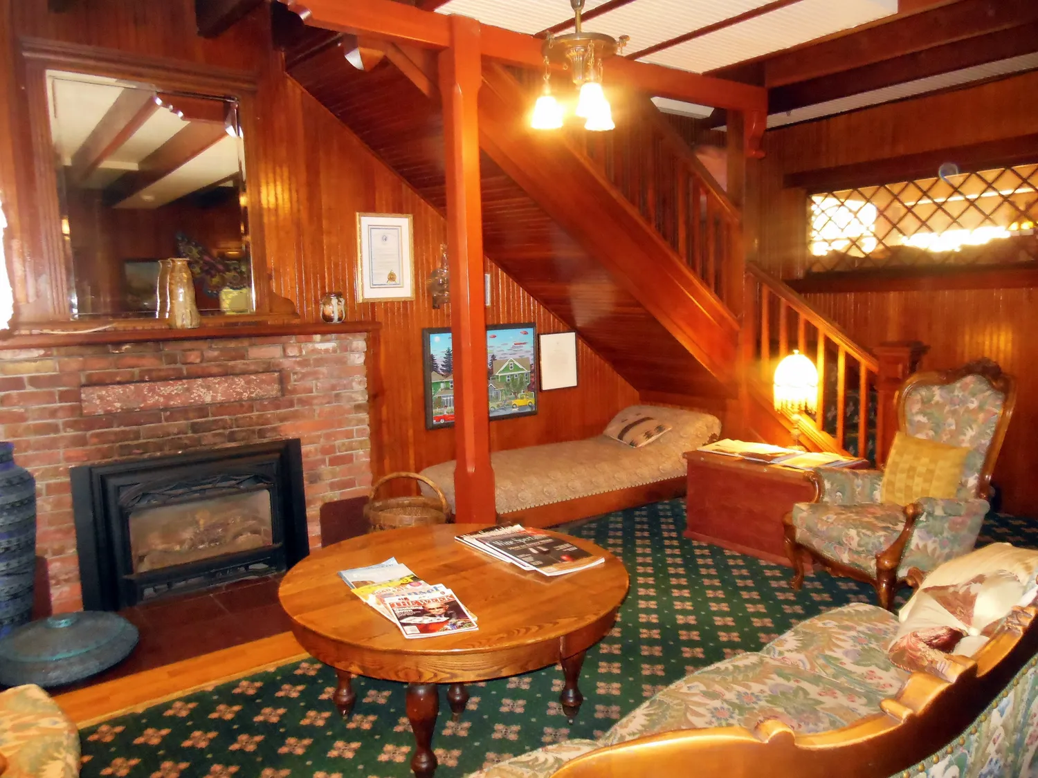 Inside the lobby at the Shelburne Hotel