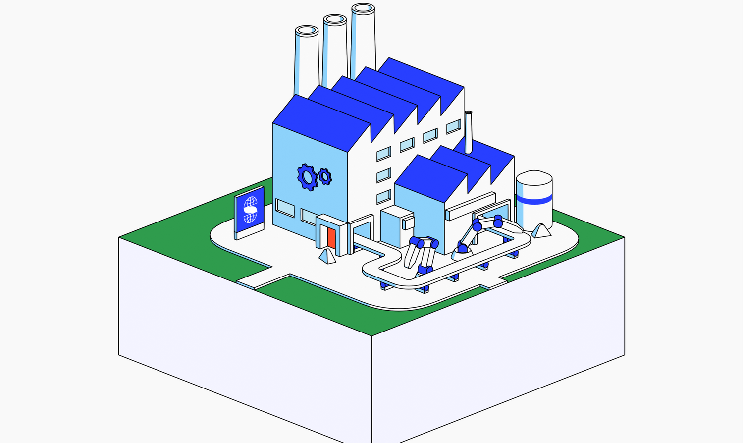 Illustration of a factory