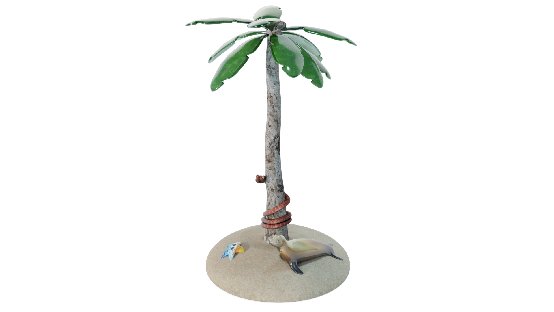 Petite île palmier