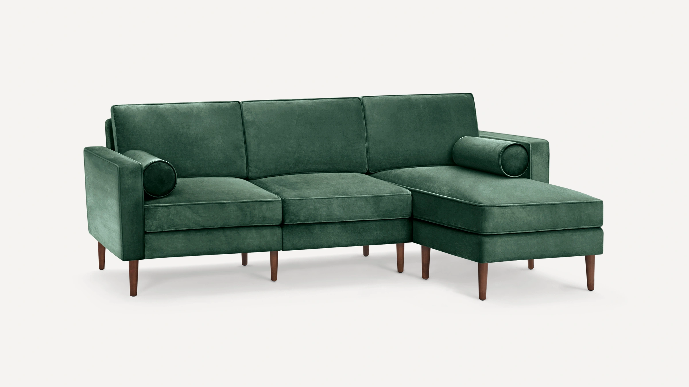 Velvet chaise deals couch