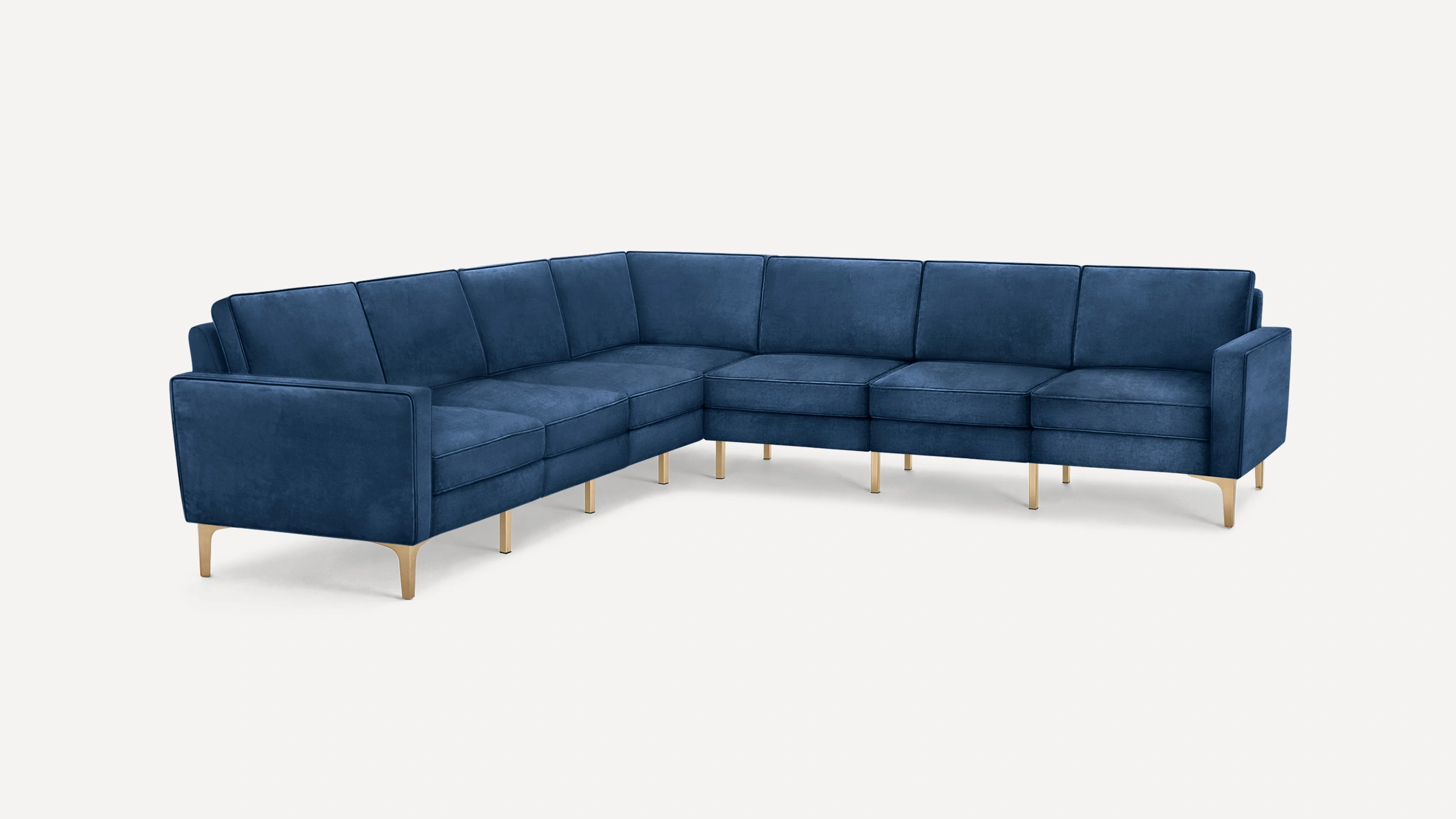 Nomad Velvet 7 Seat Corner Sectional Burrow