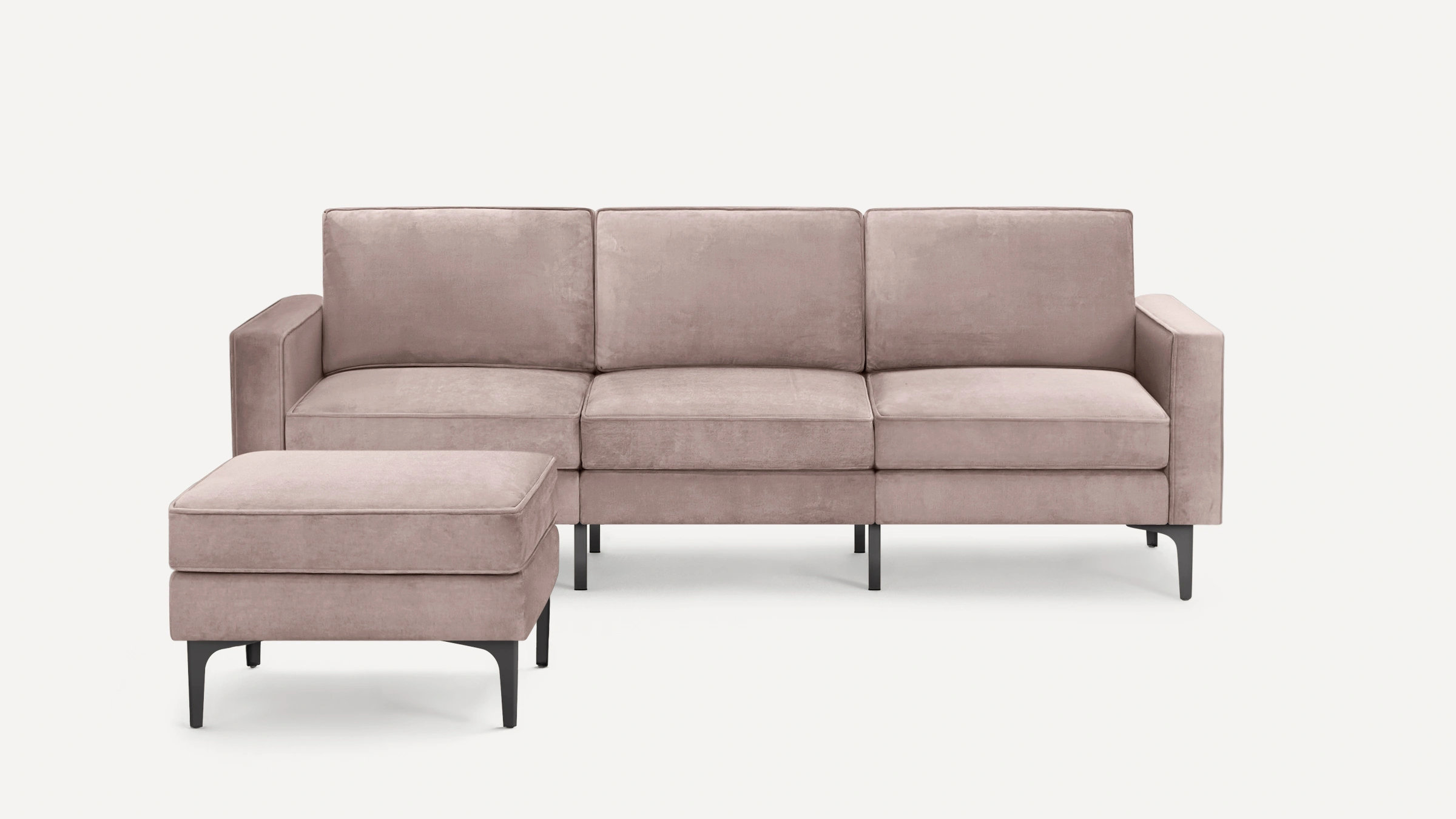 Nomad velvet deals sofa with chaise