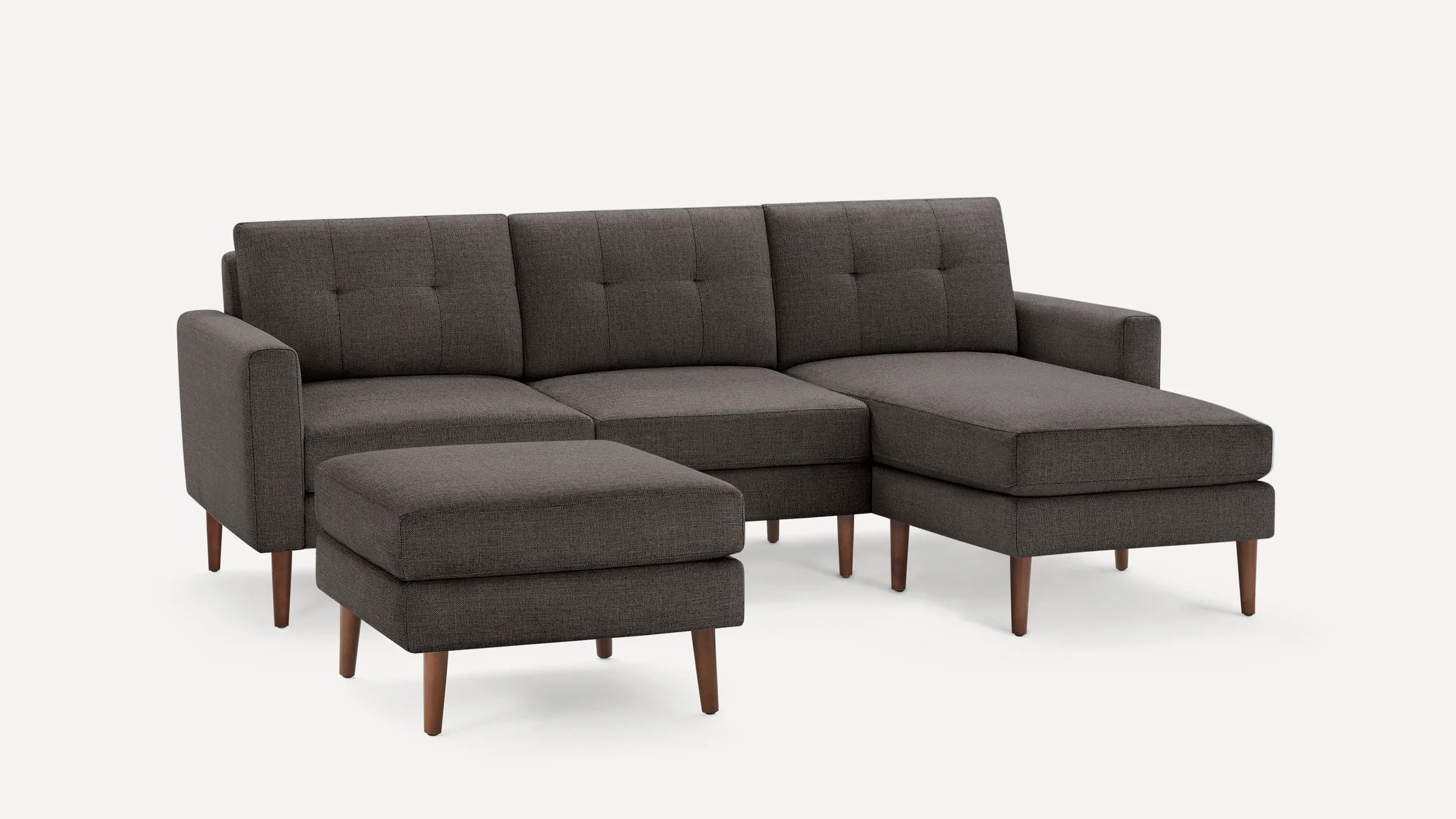Charcoal Fabric Sectional Sofa Baci Living Room