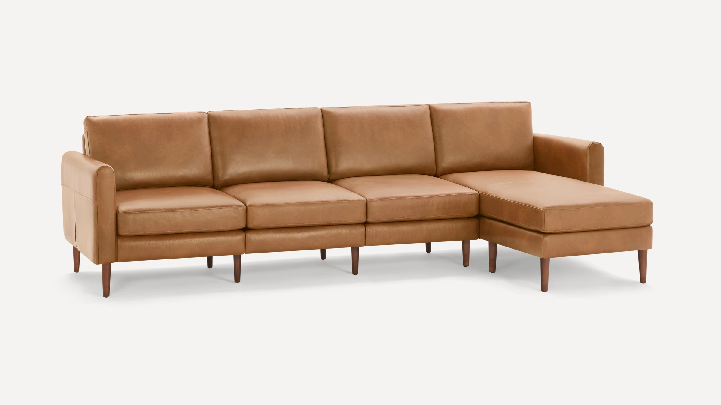 Burrow leather shop couch review