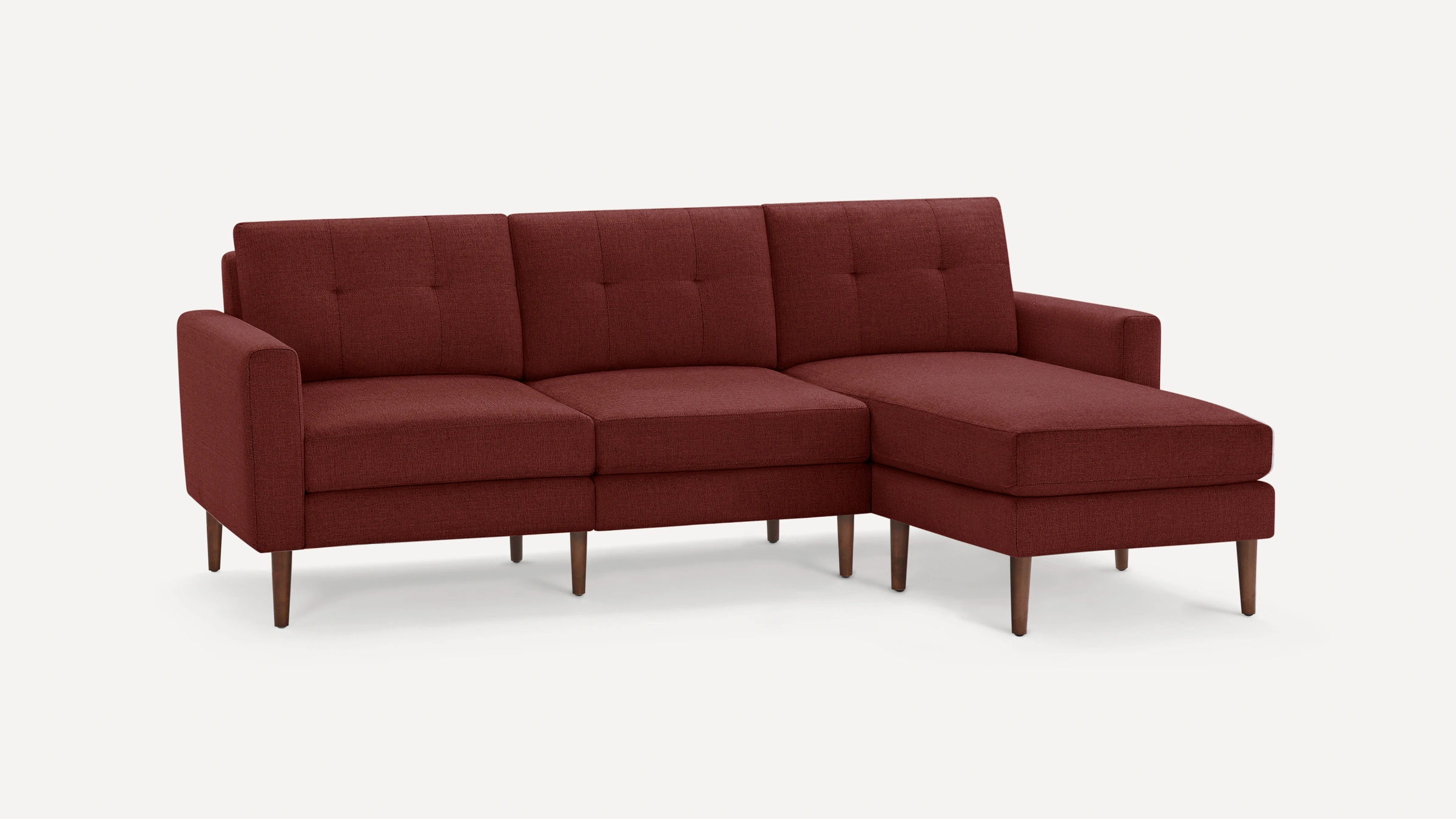 Red couch deals the brick