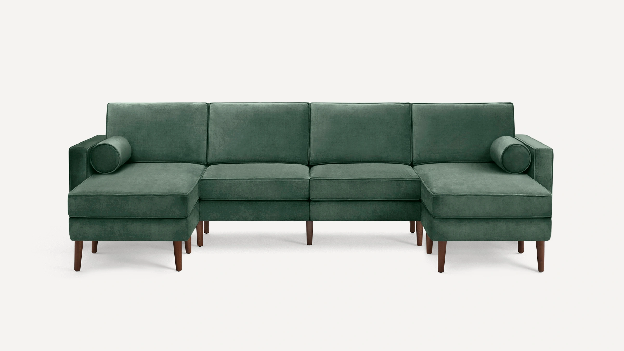 Nomad velvet store sofa with chaise