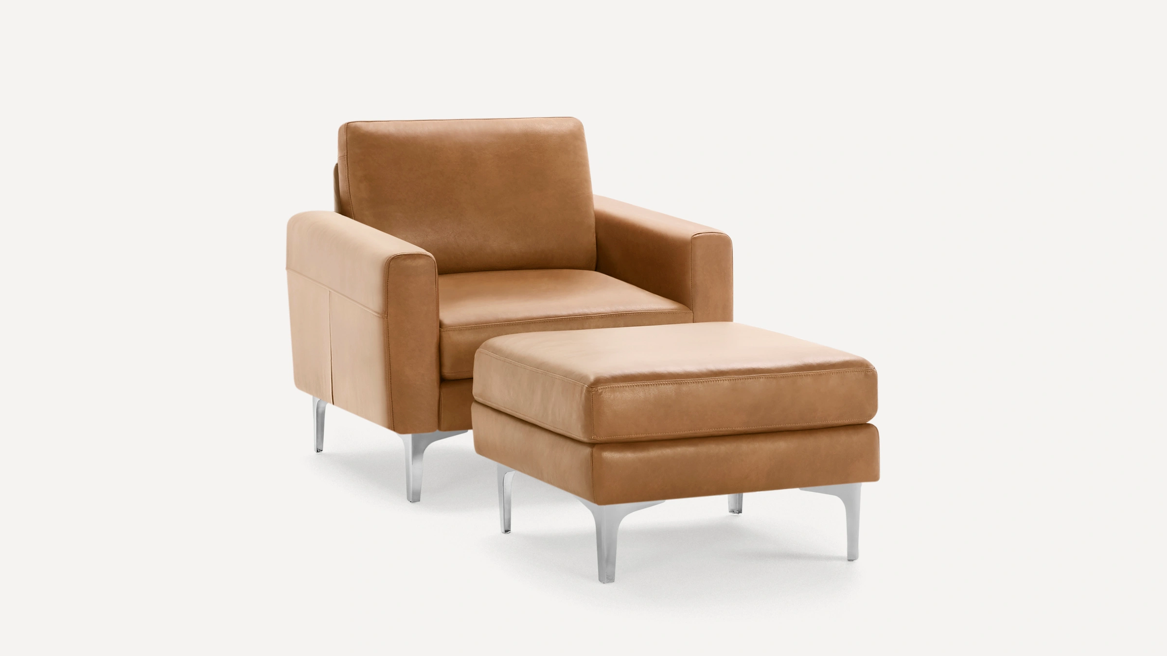 Leather discount camel chair