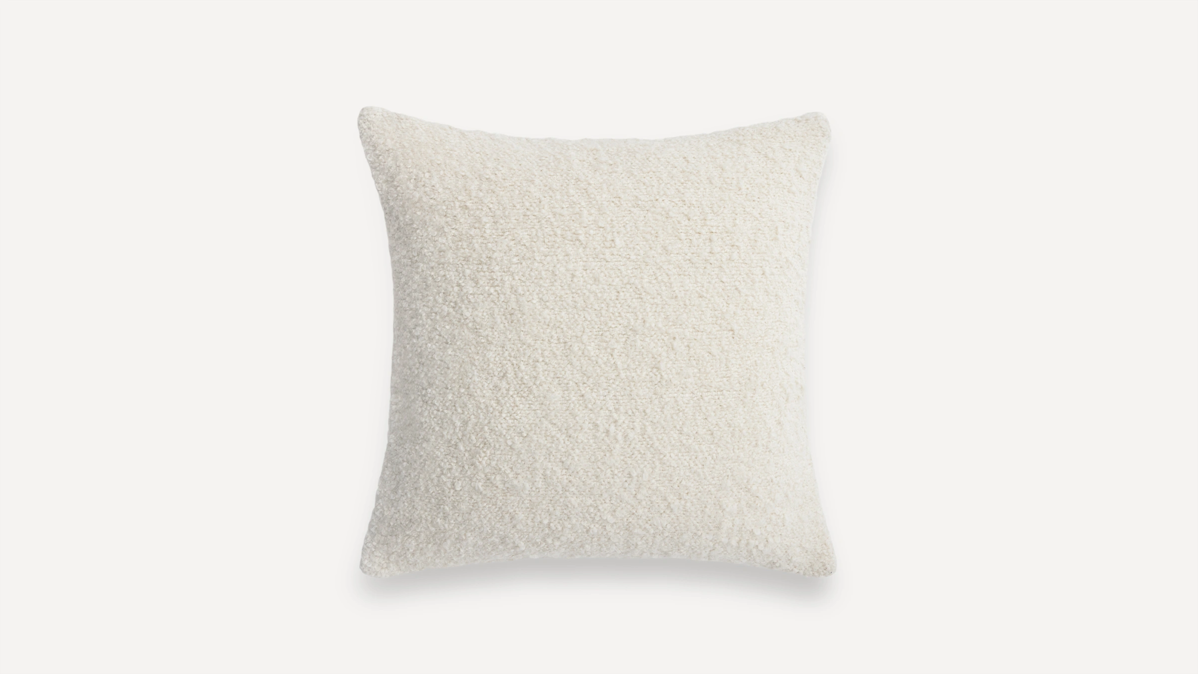 White boucle online pillow