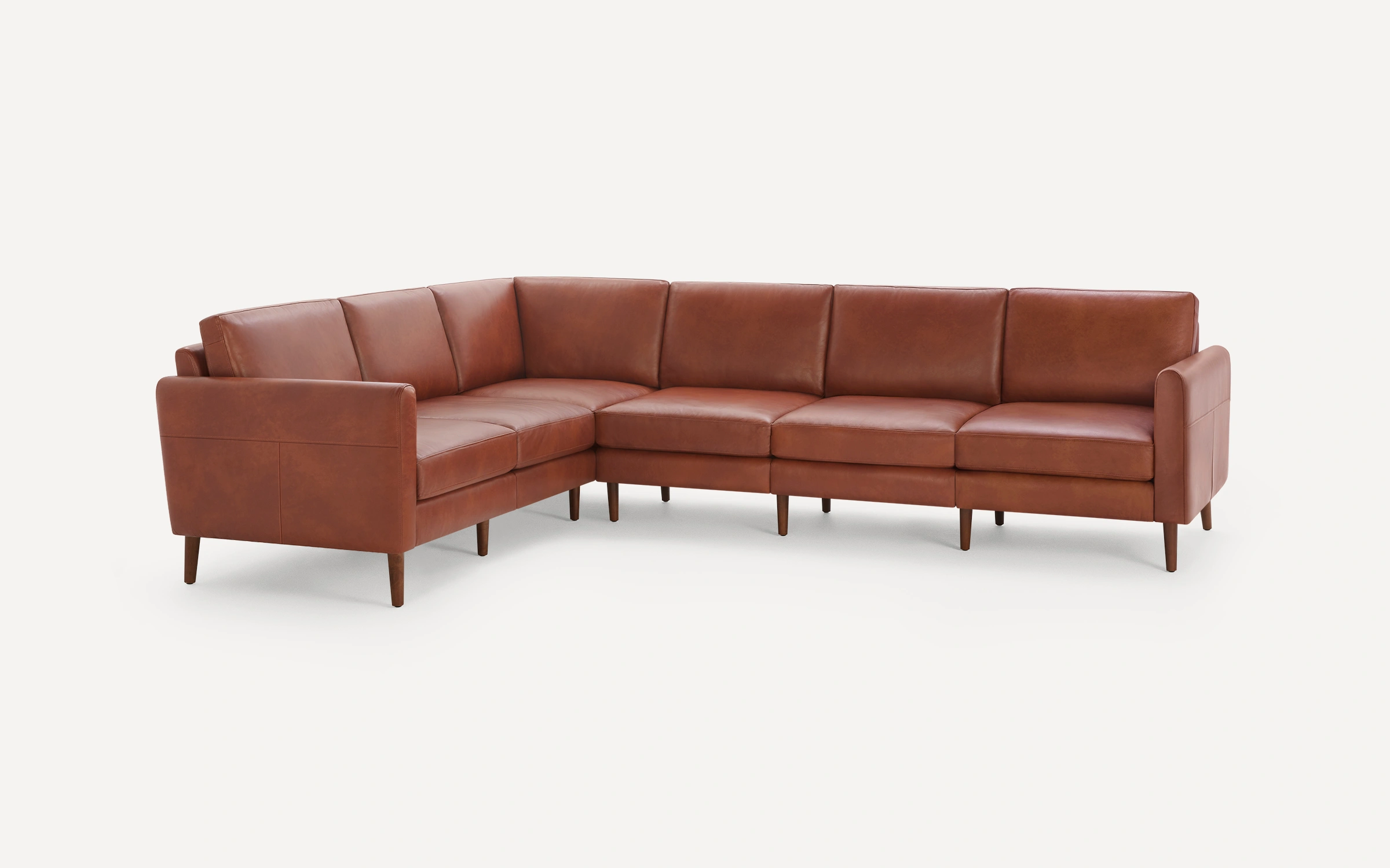 Nomad Leather 6 Seat Corner Sectional Burrow