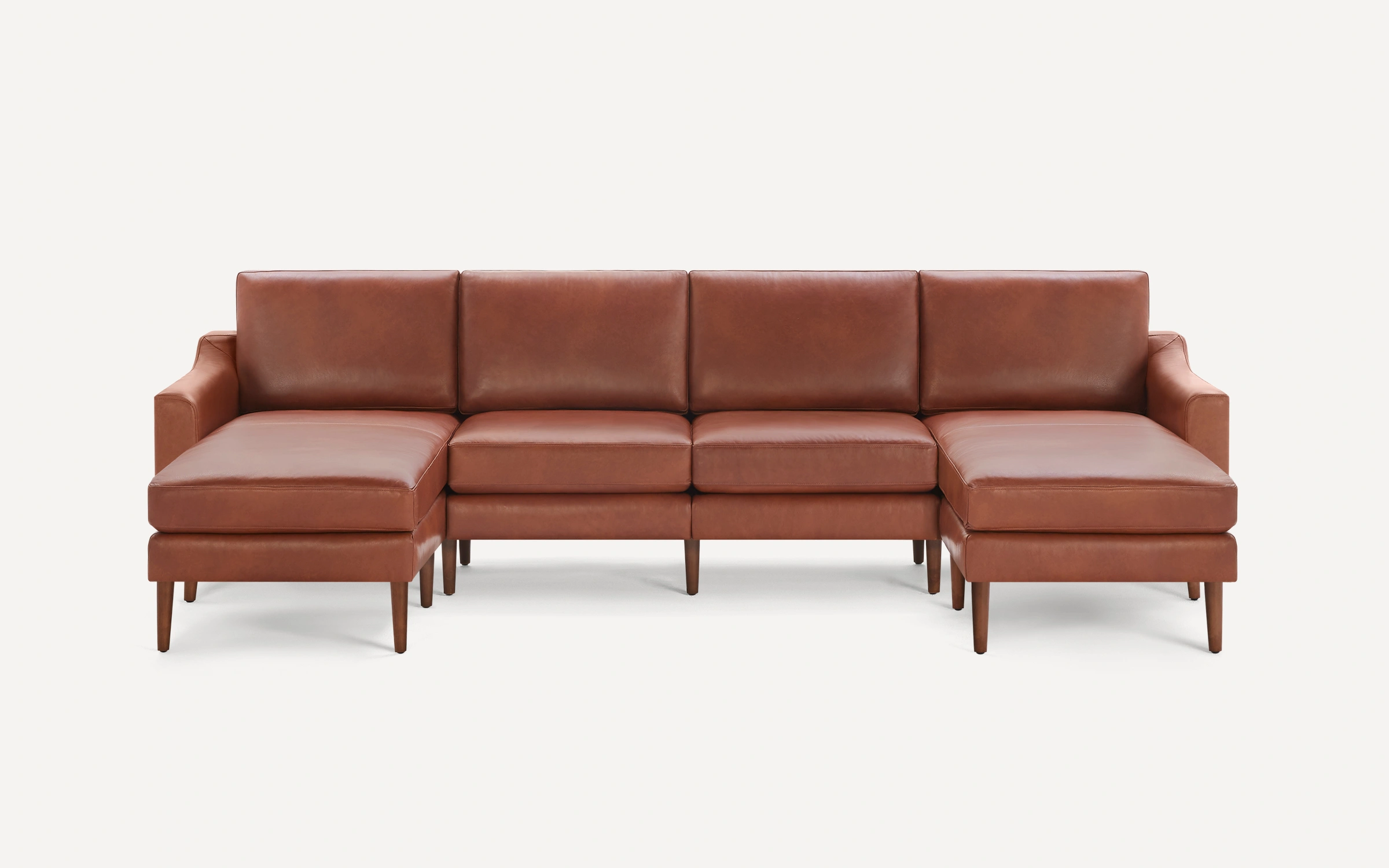 Leather lounge with online chaise