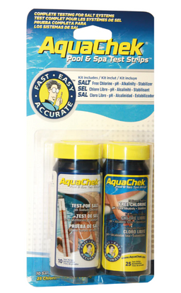 Pack bandelettes AQUACHEK pour sel-chlore libre-PH-TAC