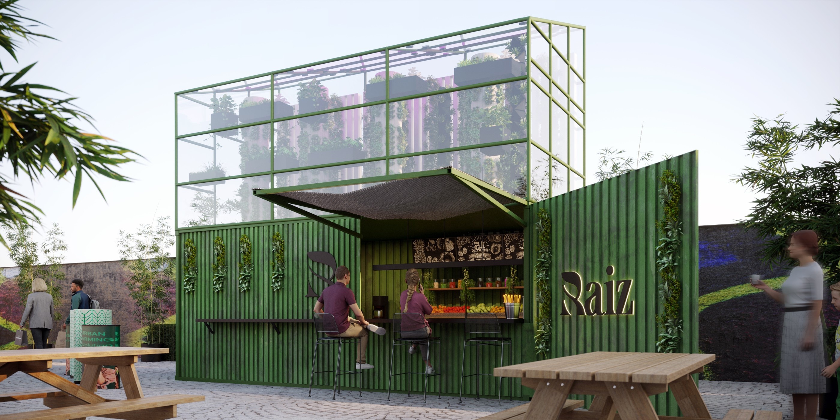  Image related to vertical farm render in Lisbon concept farm Raiz