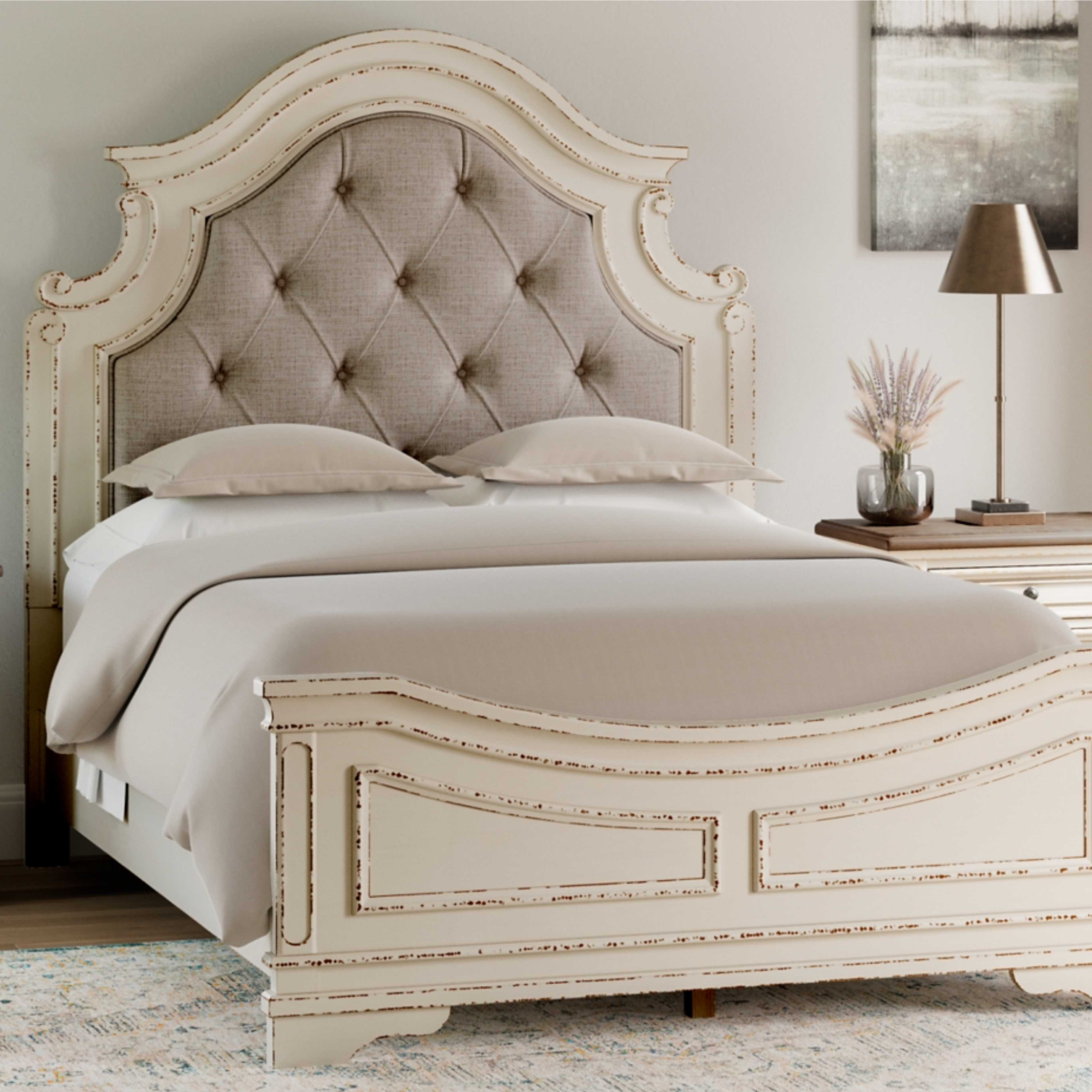 white panel bed