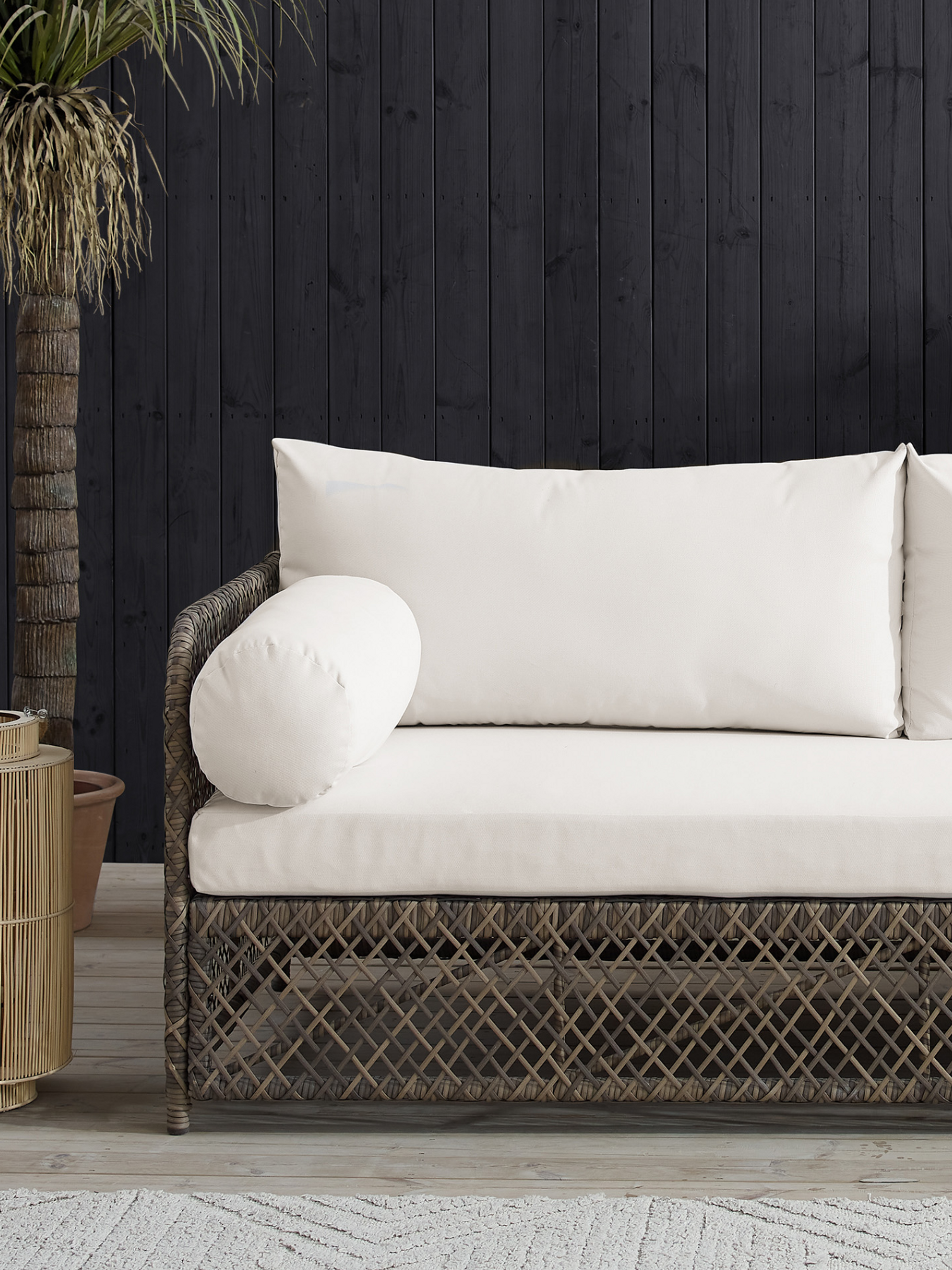 cream outdoor sofa