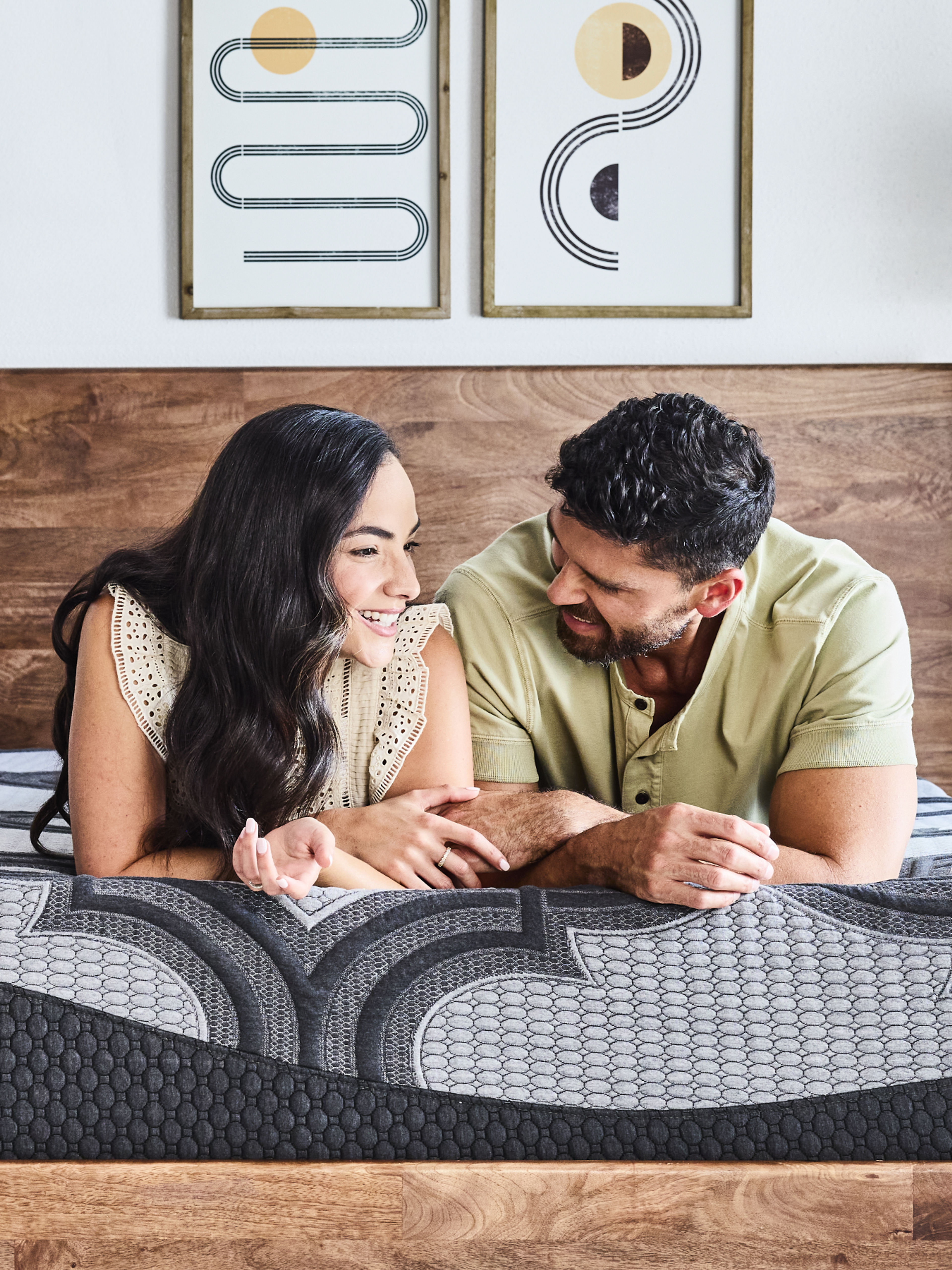 Man and woman on bed