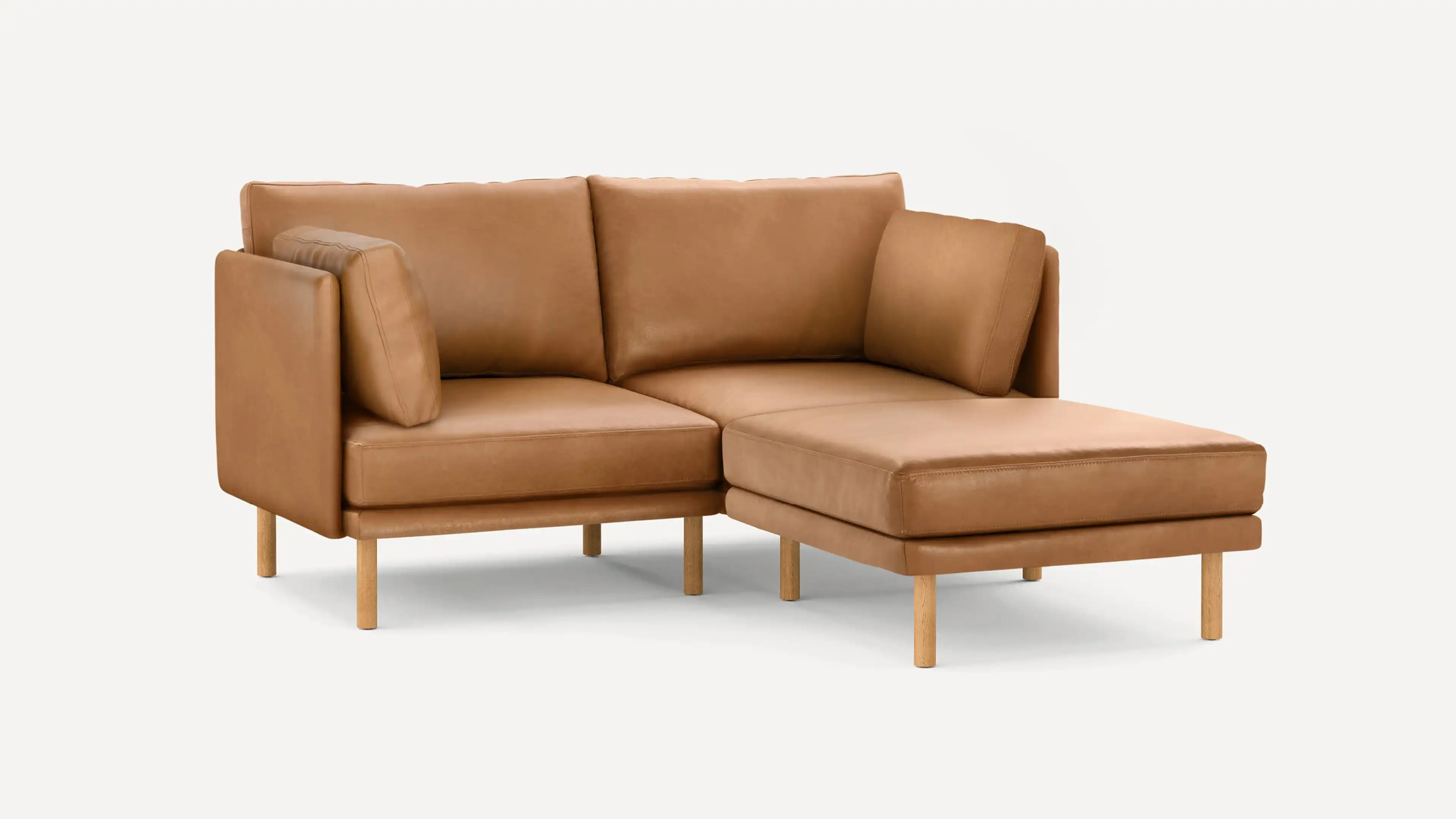 Field Leather 3-Piece Sectional Lounger