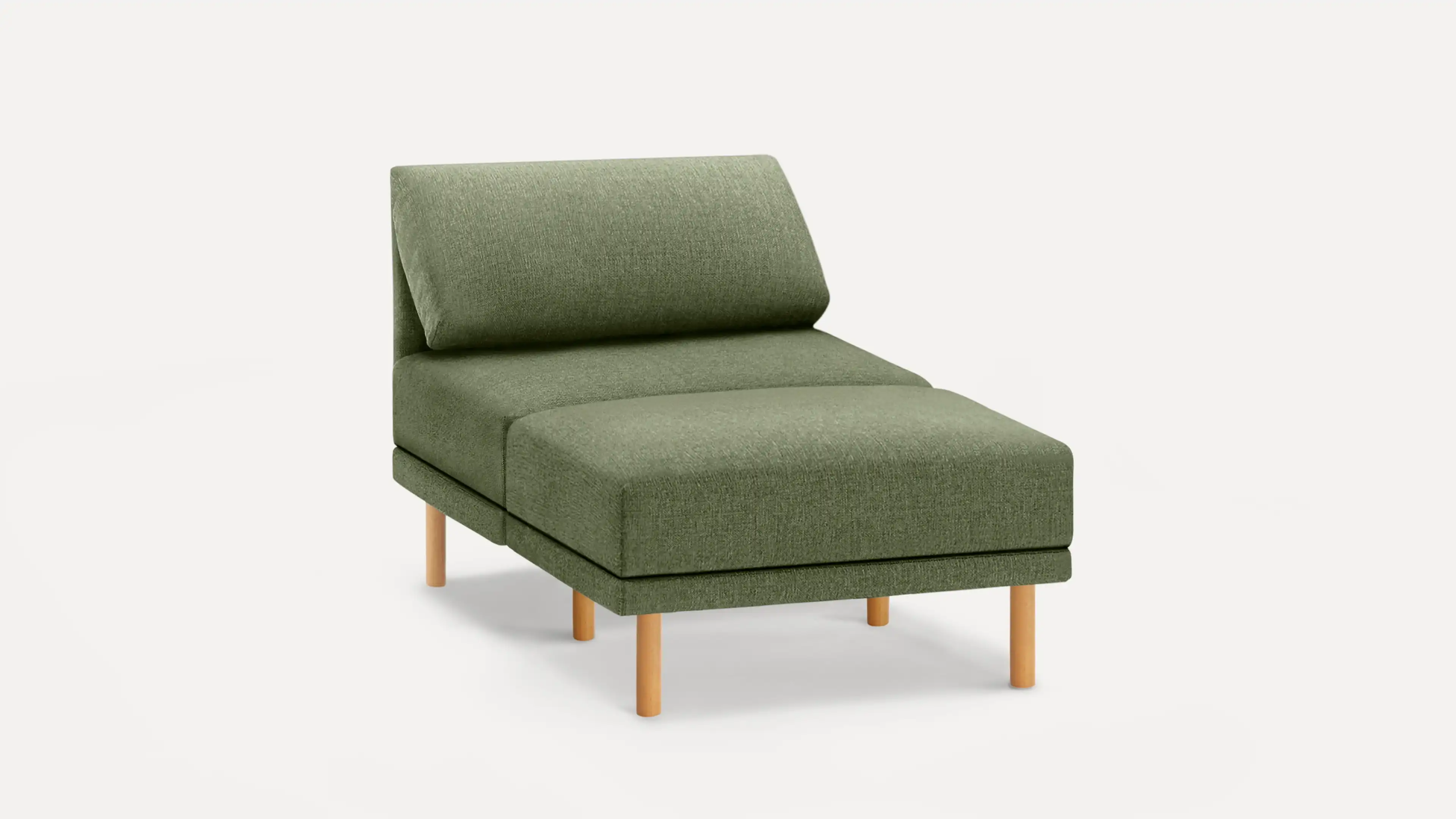 Vesper Wood Fabric Lounge Chair Burrow