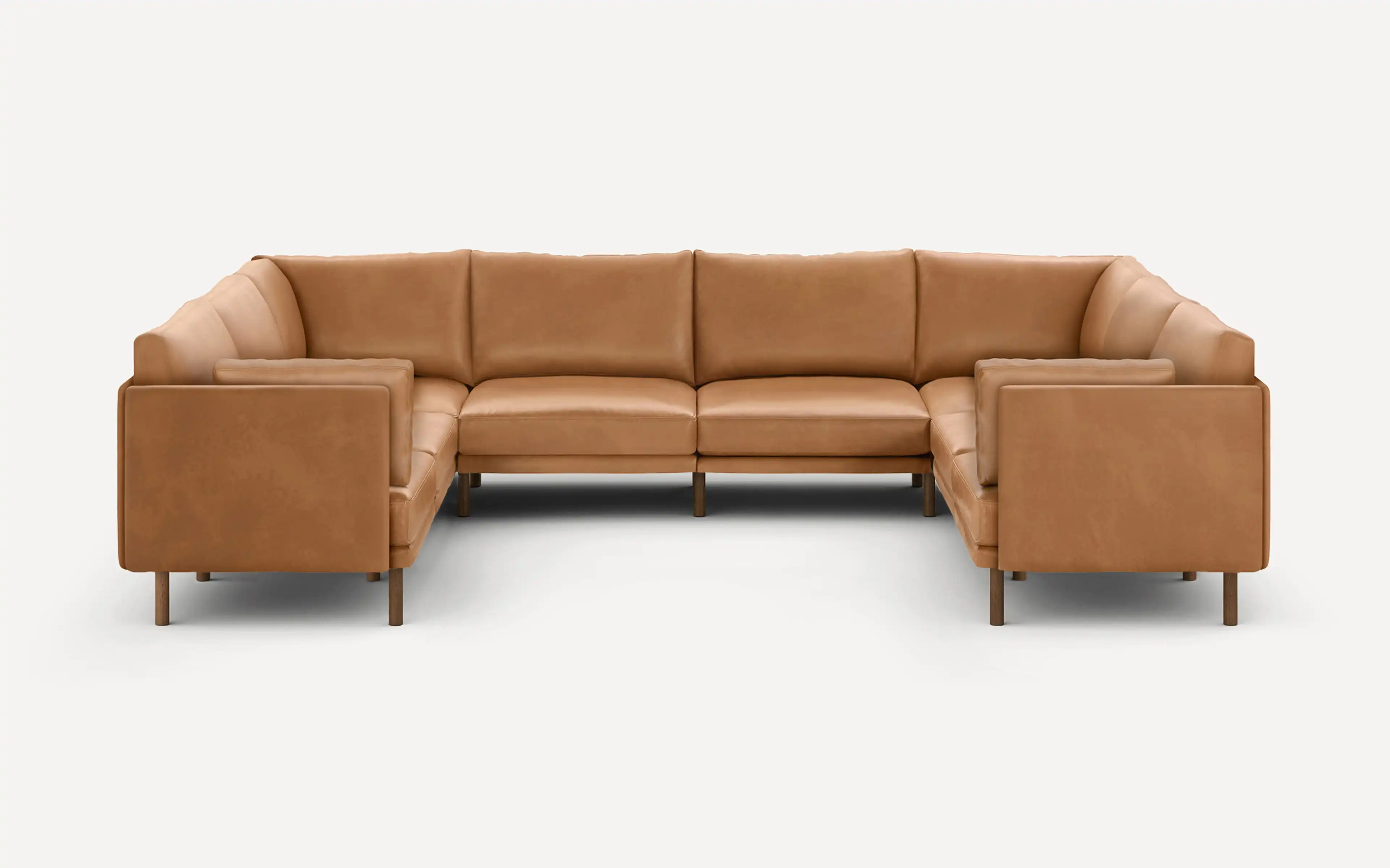 Field Leather 8-Piece U Sectional