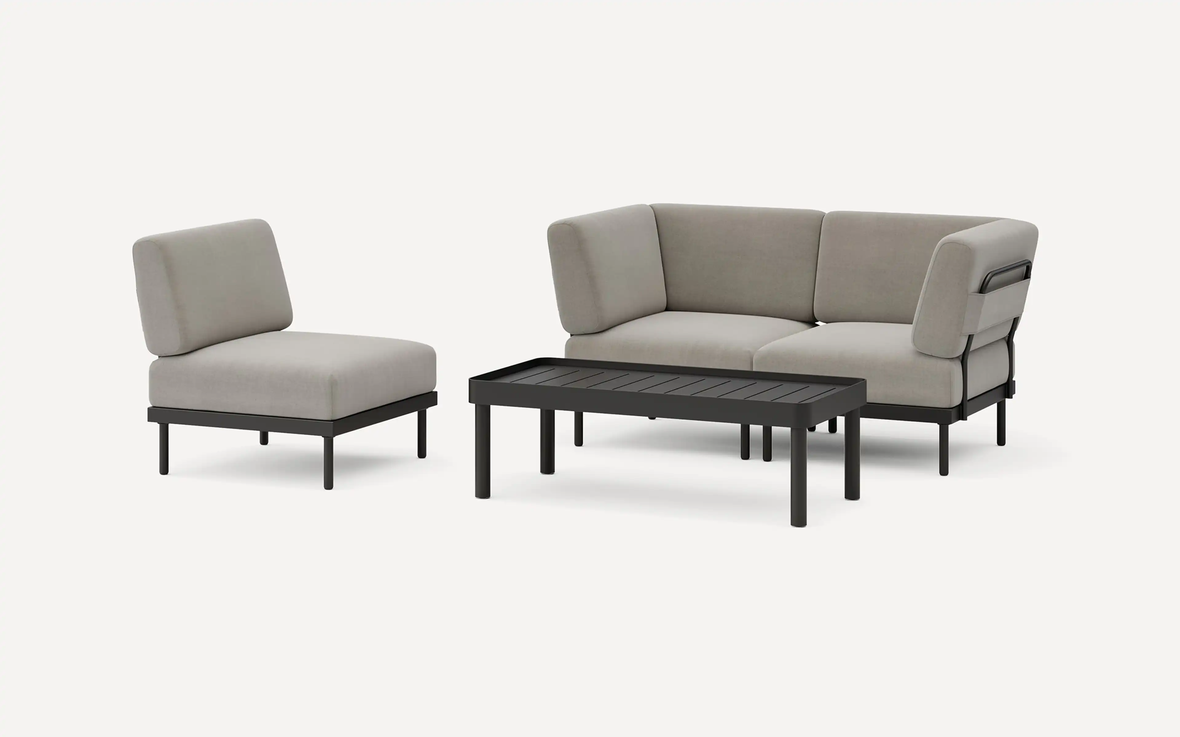 Relay Outdoor 2-Piece Sofa, Chair, & Coffee Table Set