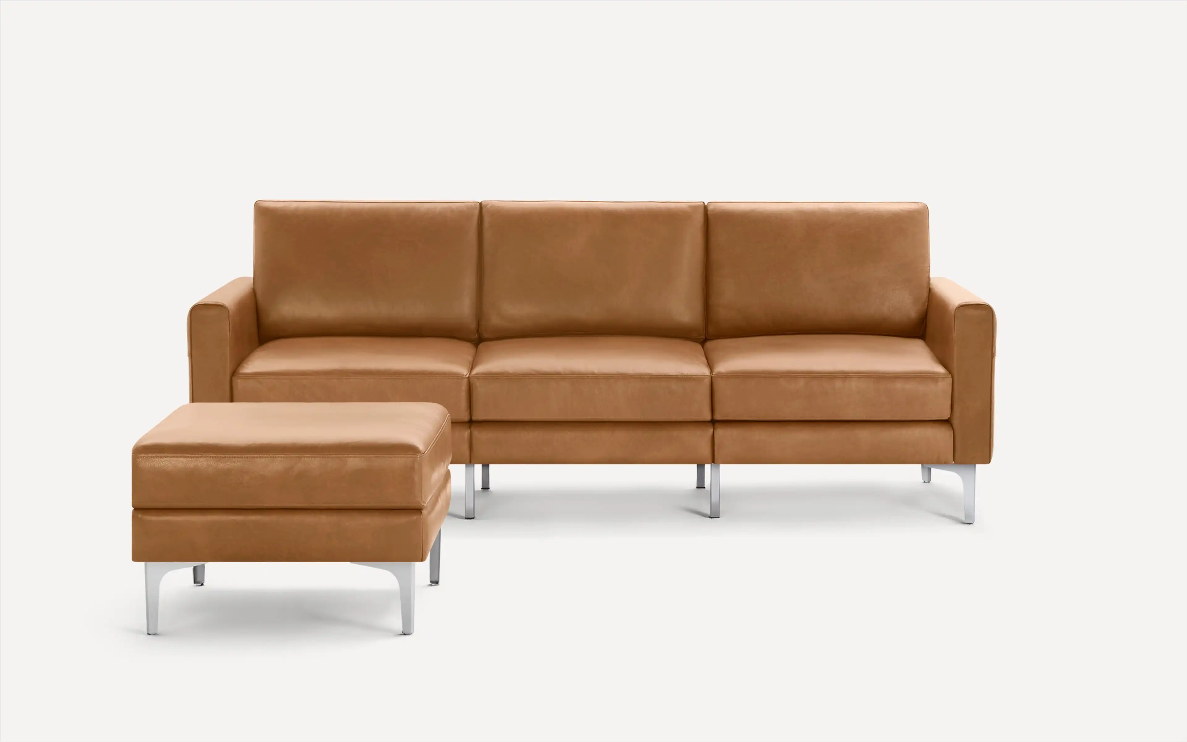 Original Nomad Sofa with Ottoman in Camel Leather