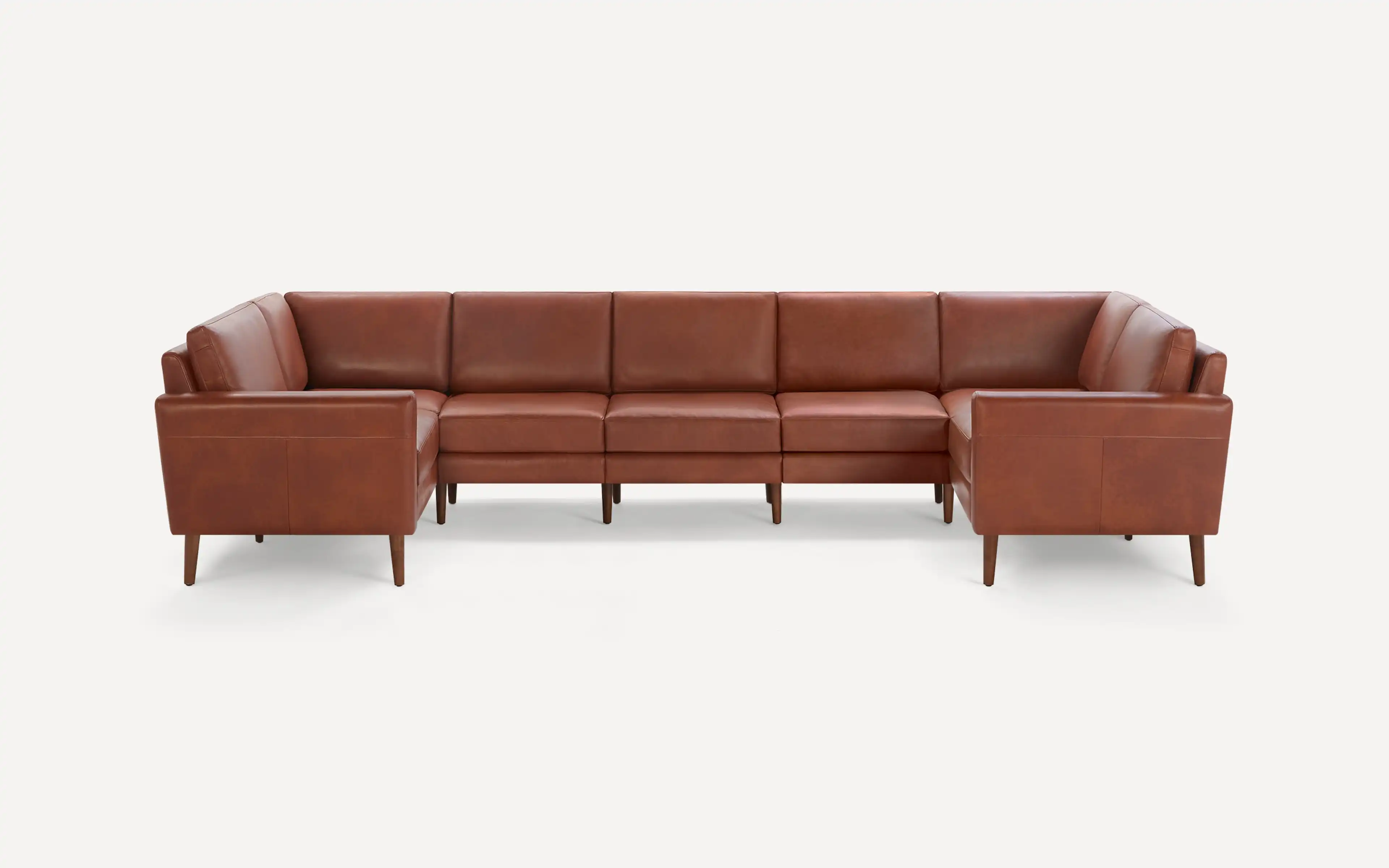 Nomad Leather 7-Seat U Sectional