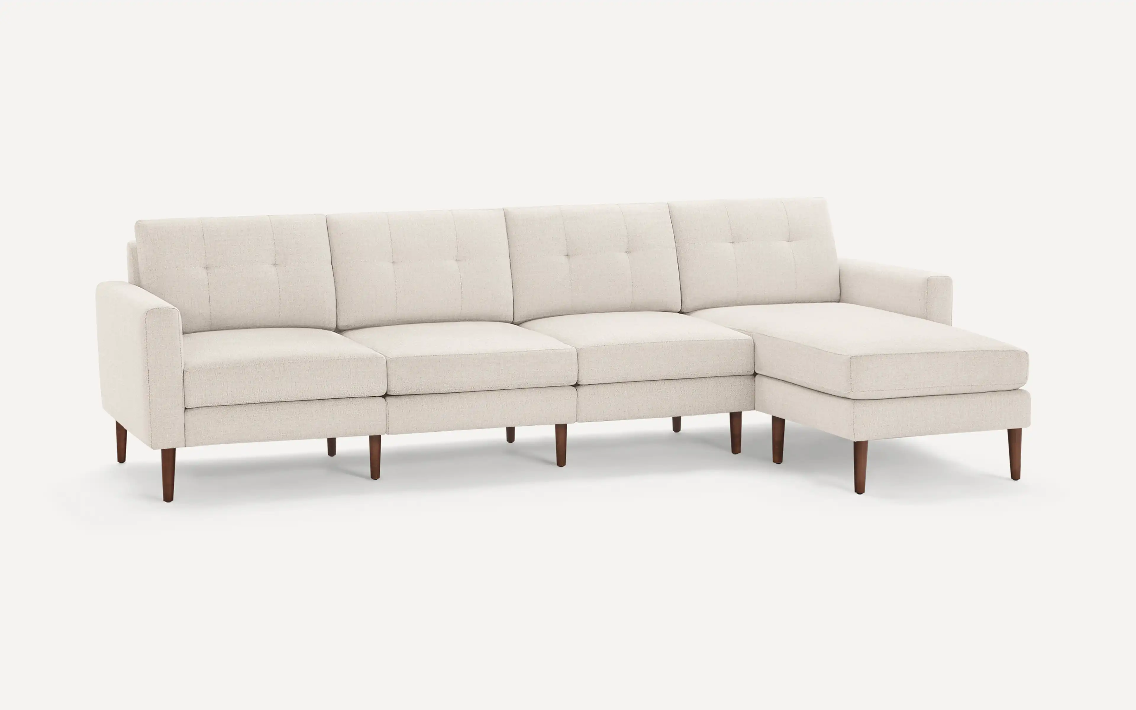 Original Nomad Chaise King Sofa in Ivory Fabric