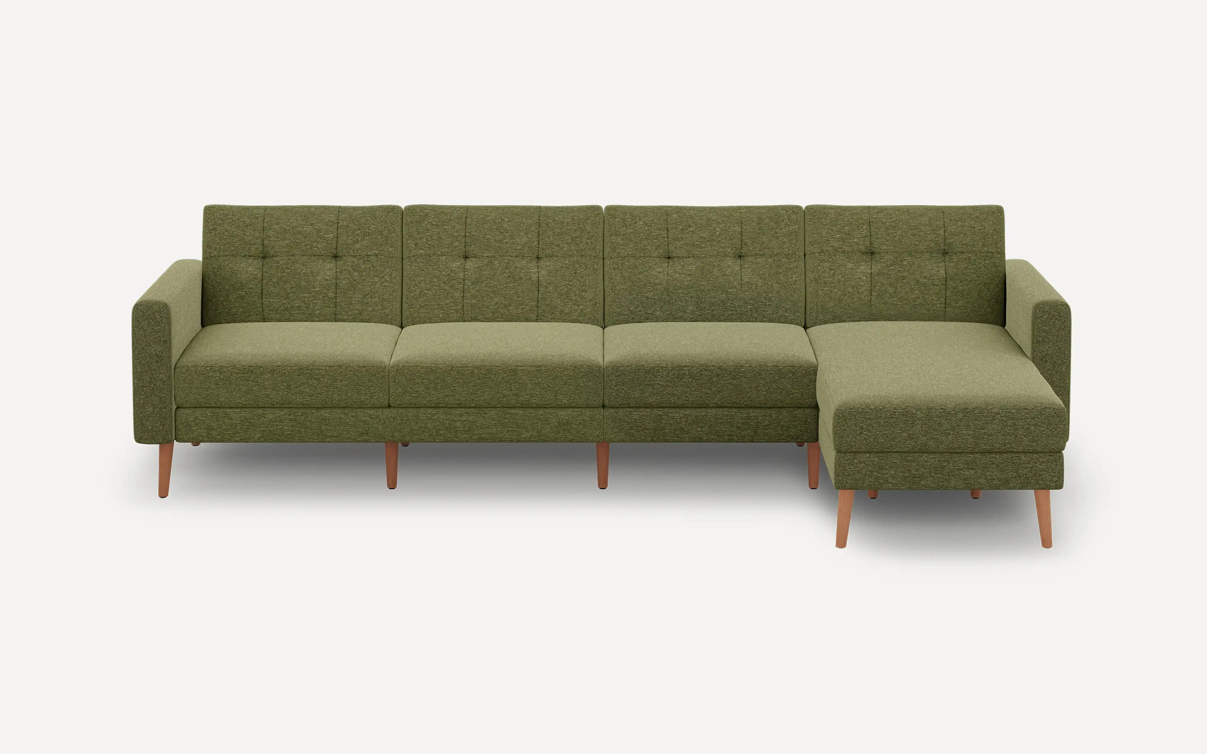 Original Nomad Chaise King Sofa in Moss Green Fabric