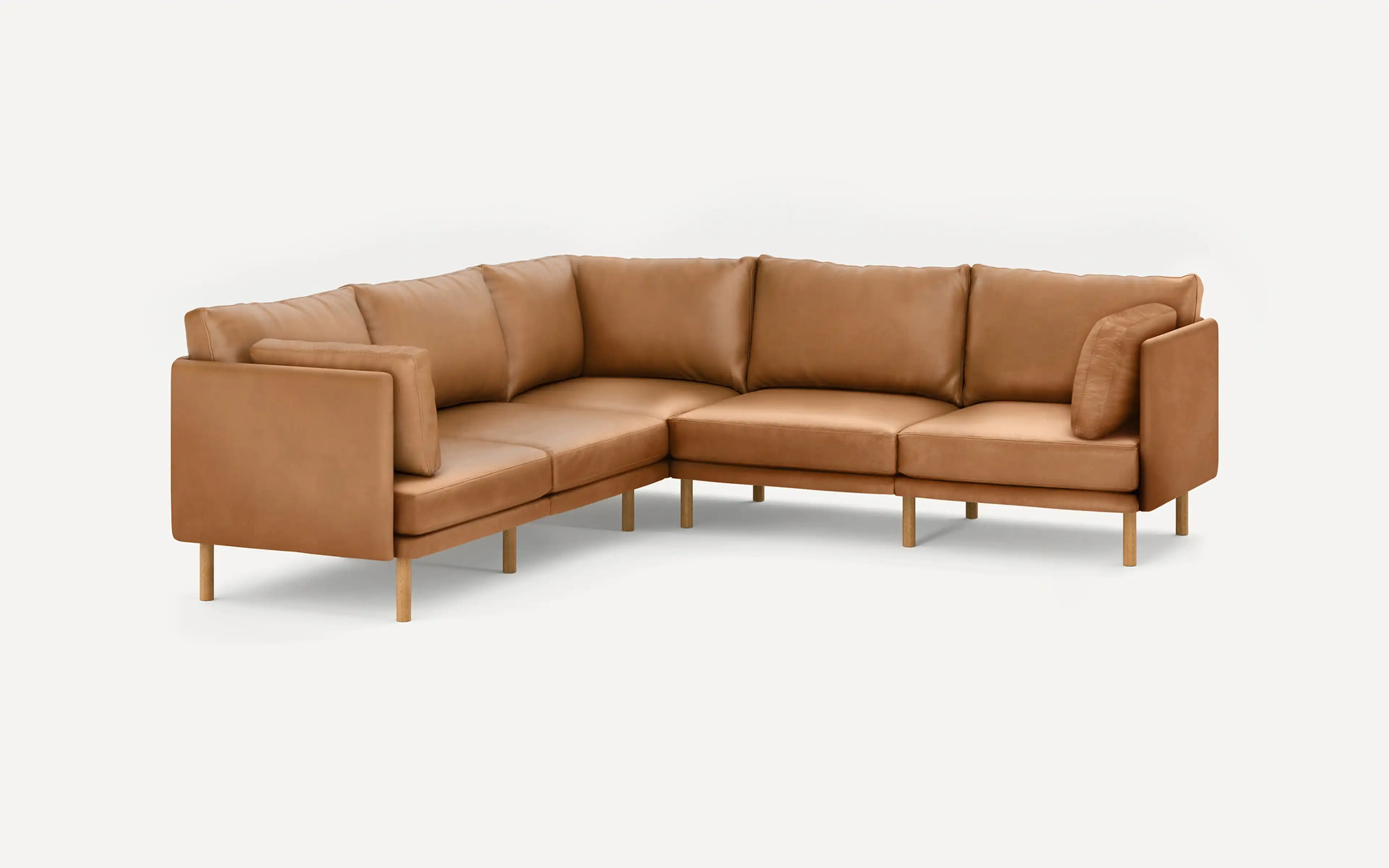 Field Leather 5-Piece Sectional