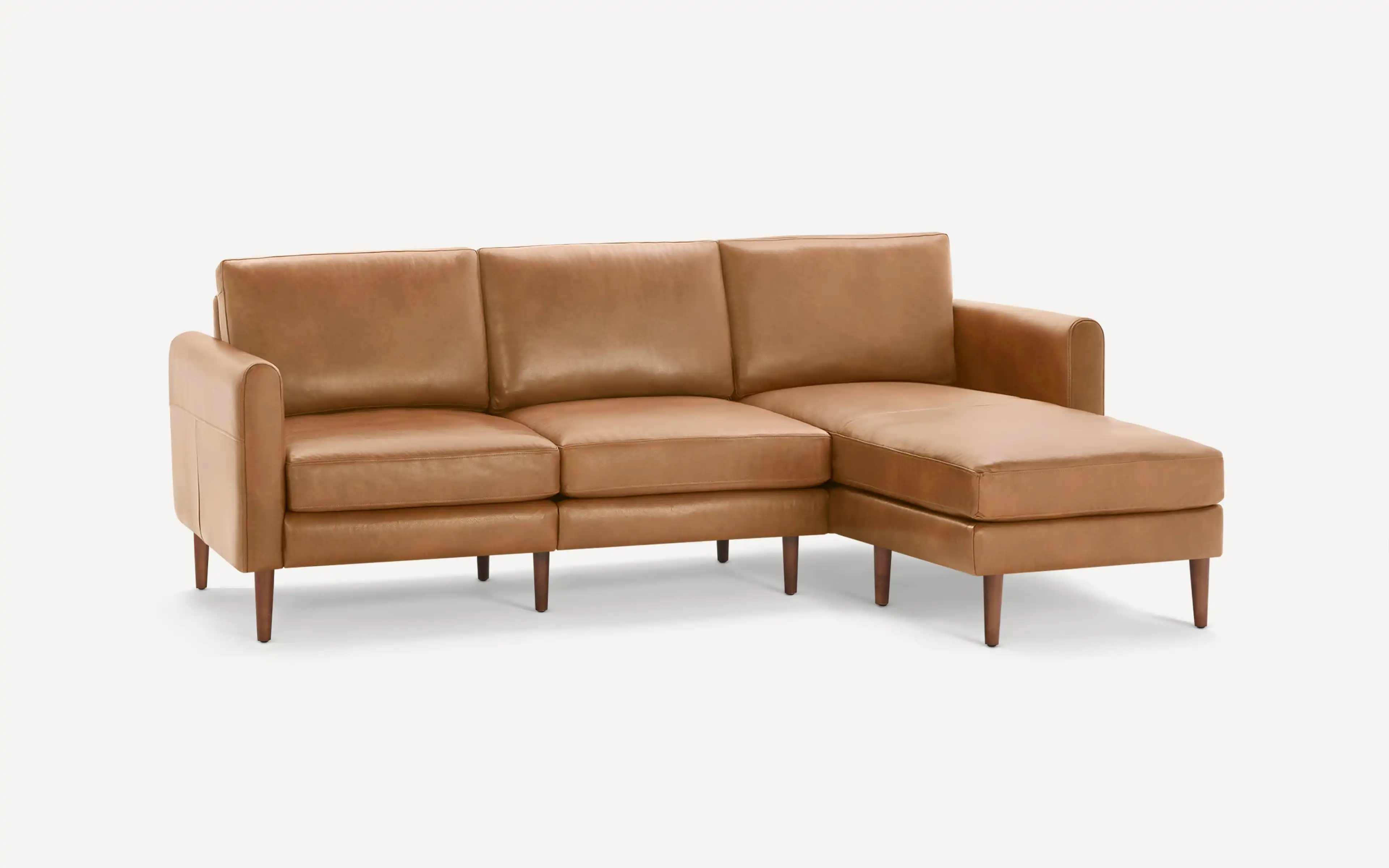 Leather sectional