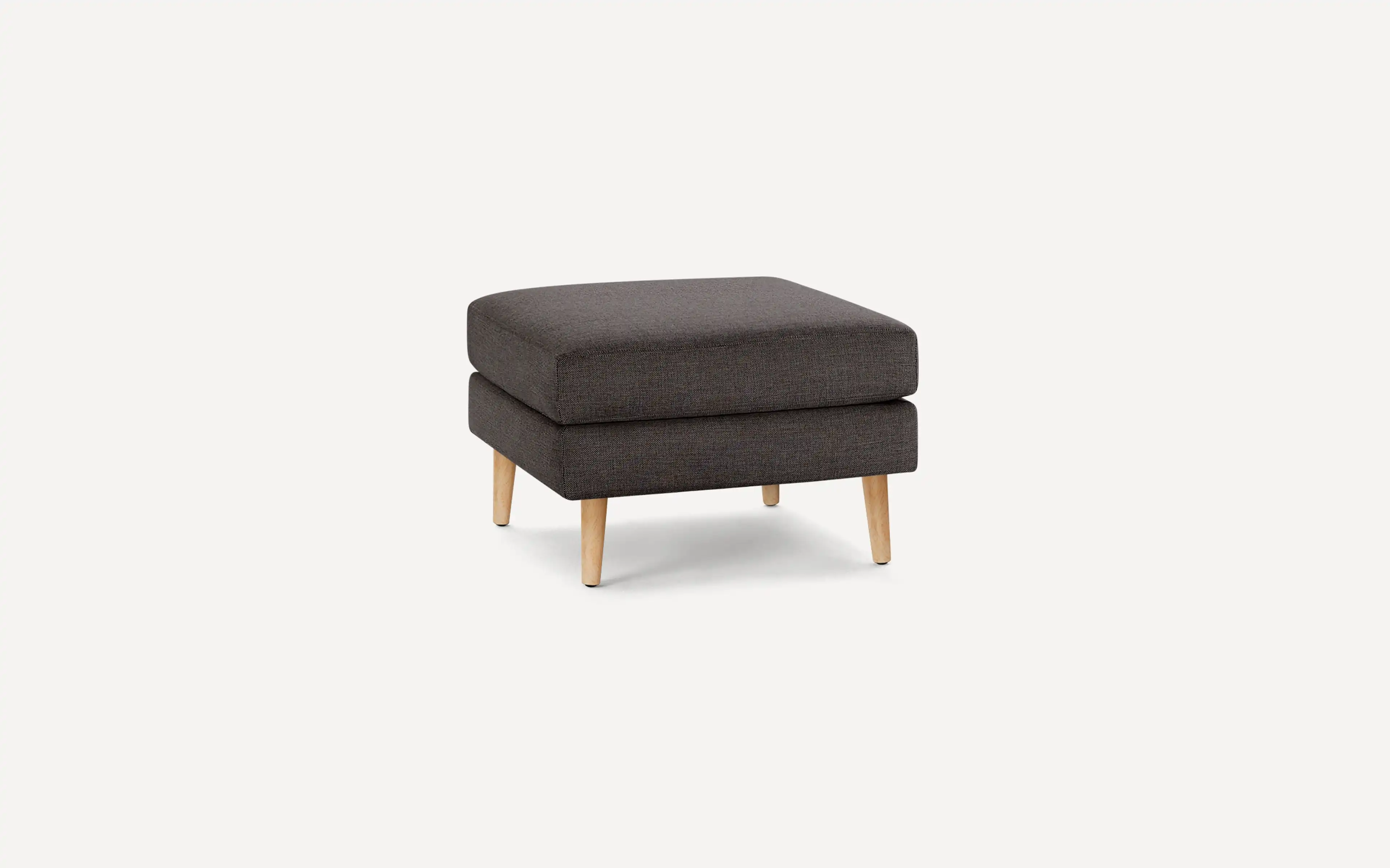 Charcoal Fabric Ottoman