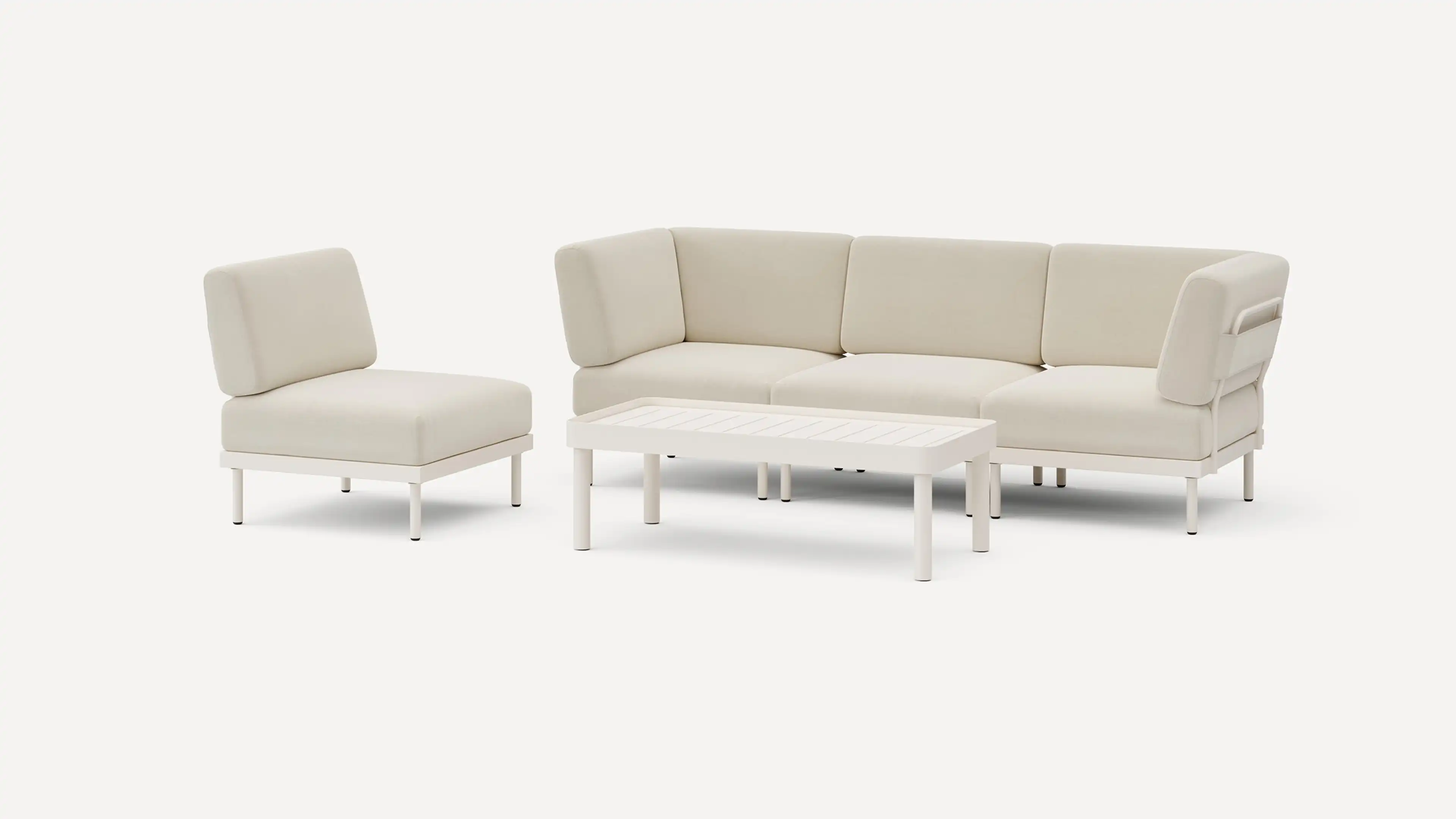 Relay Outdoor 3-Piece Sofa, Chair, & Coffee Table Set