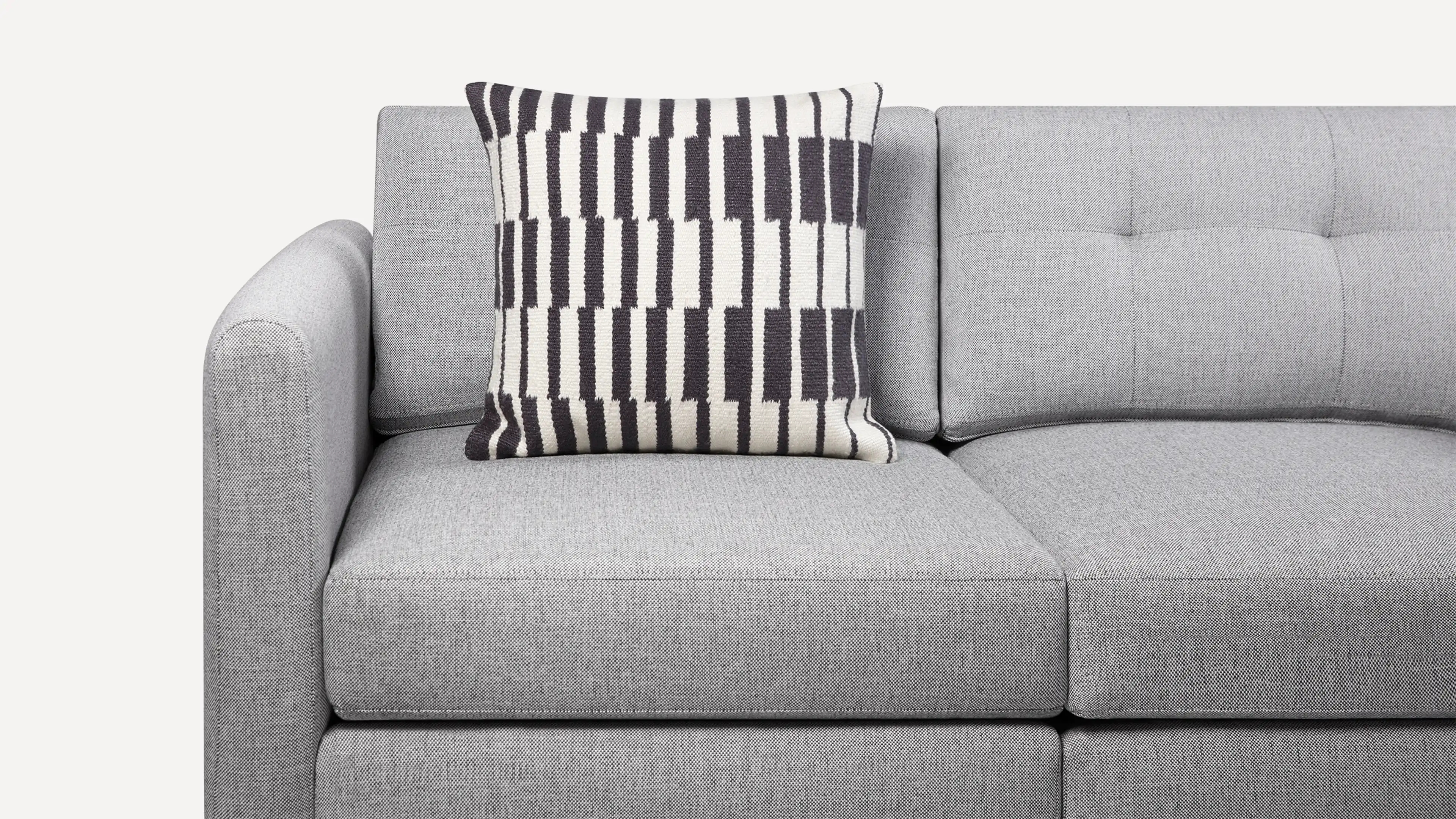 Crossfade Pillow Cover, Black & White