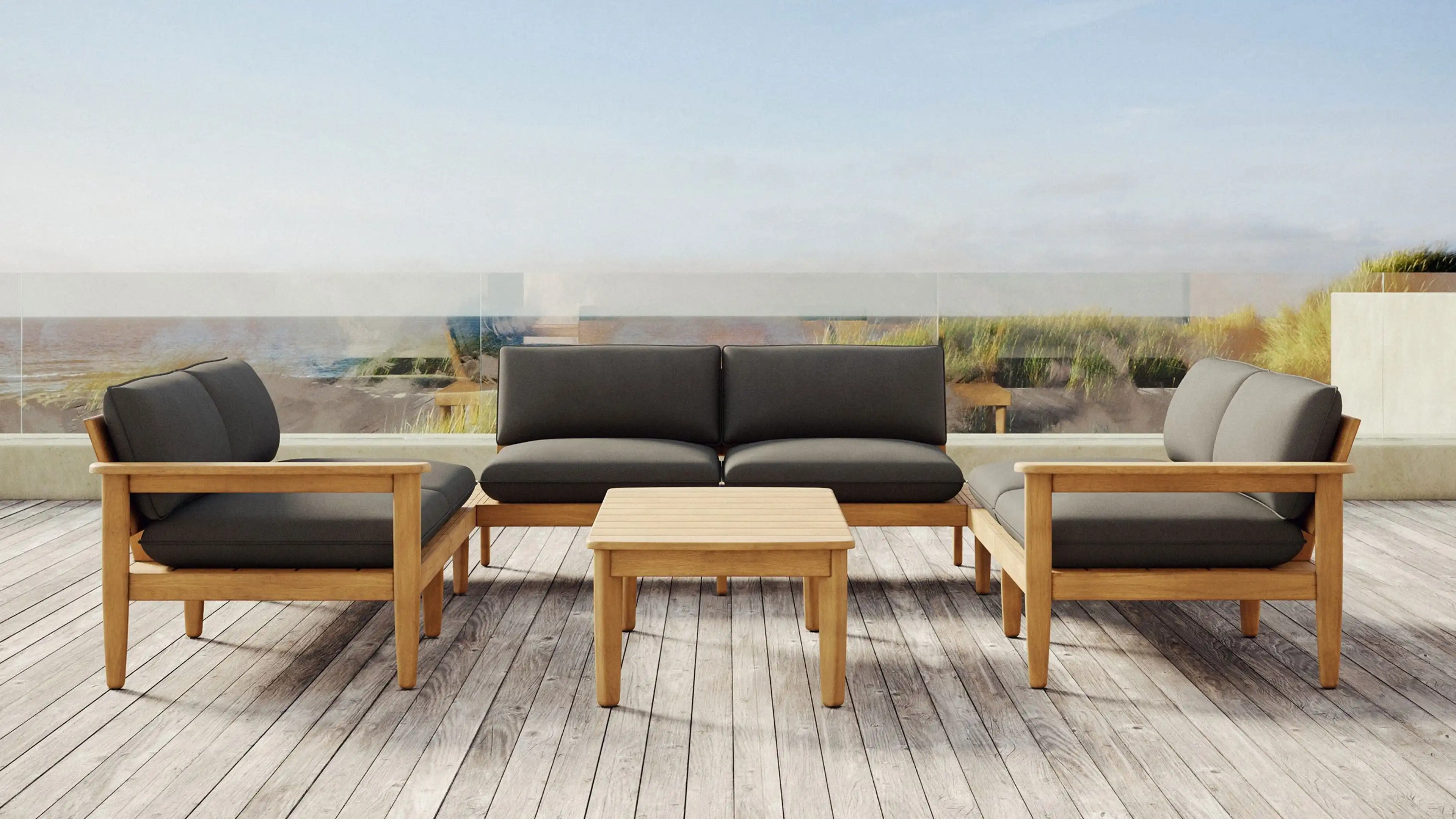 teak outdoor sofa