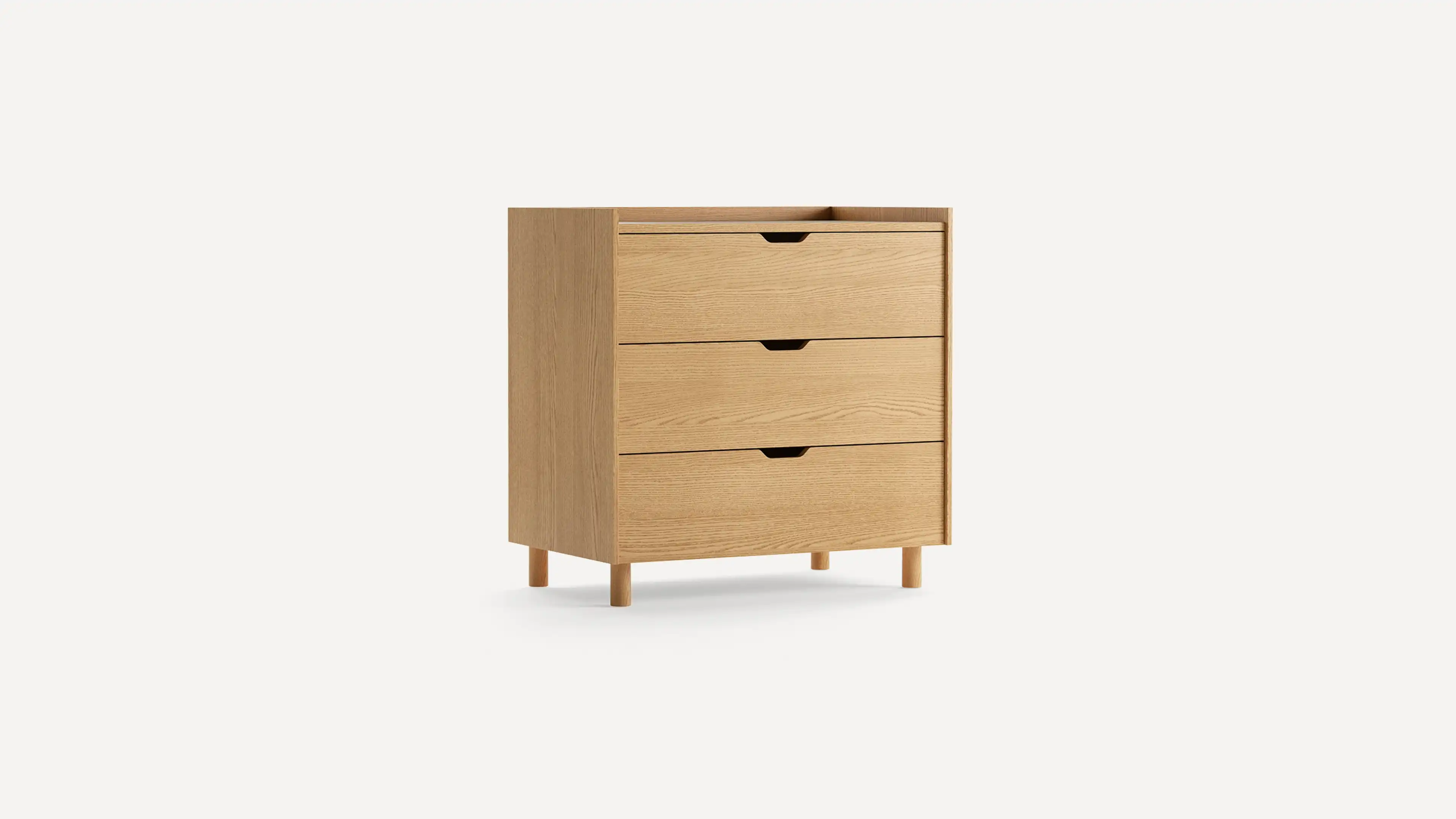 Prospect 3 Drawer Low Wood Dresser Burrow