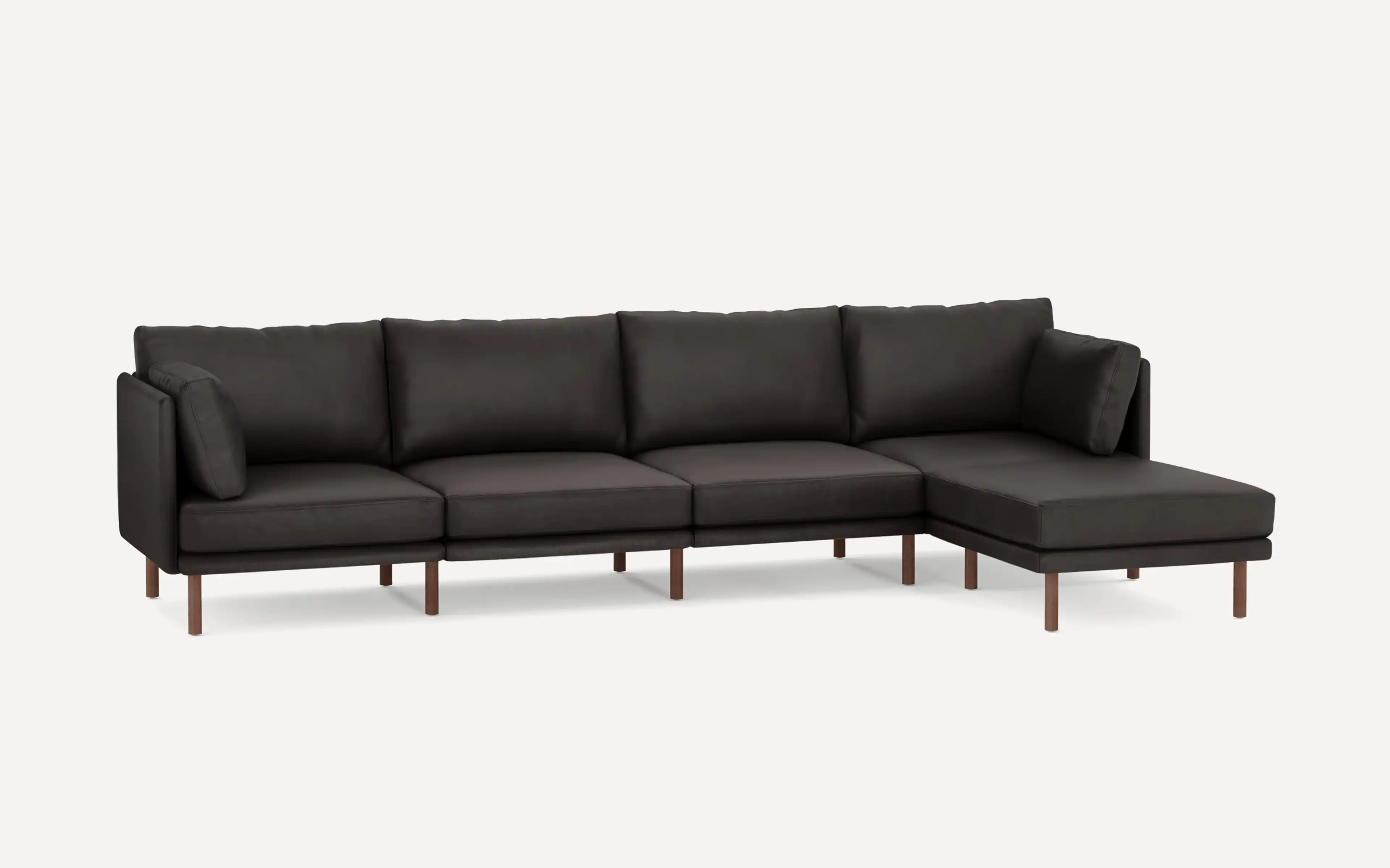 Field Leather 5-Piece Sectional Lounger