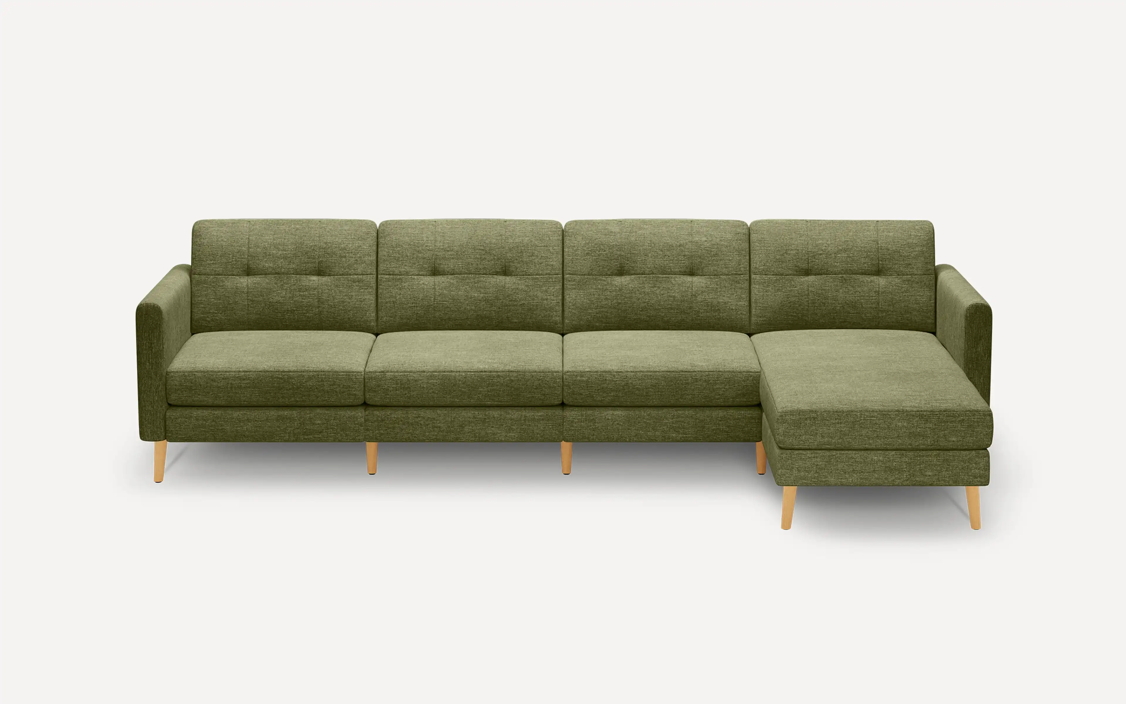 Original Nomad Chaise King Sofa in Moss Green Fabric