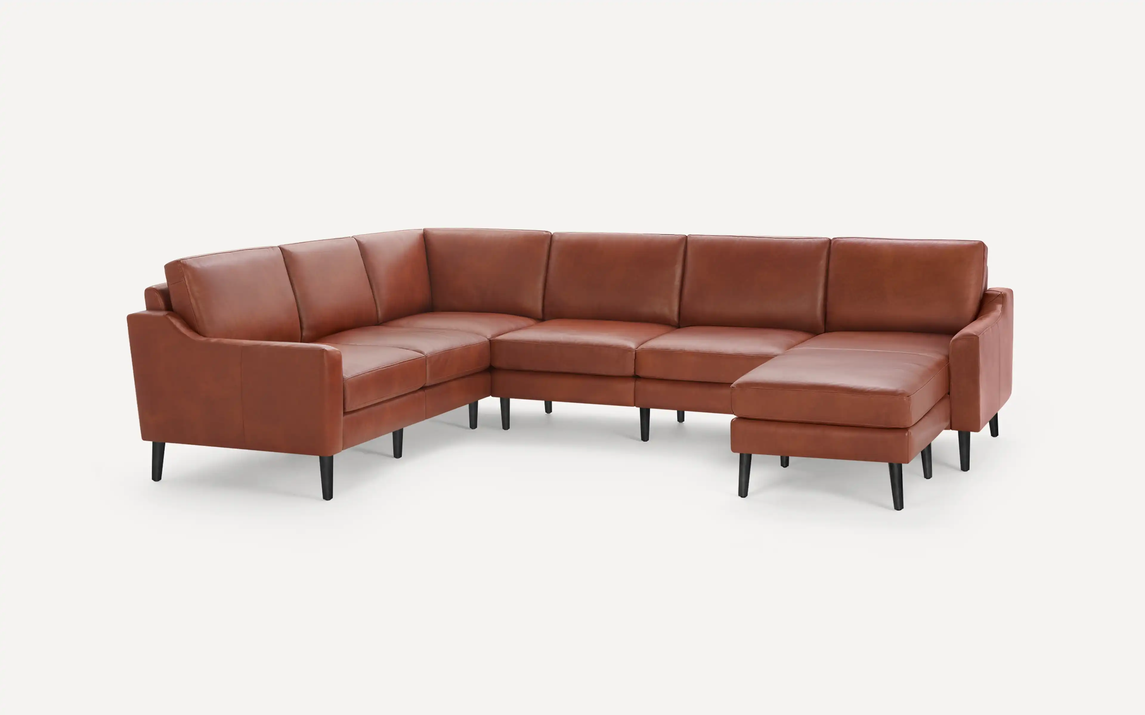 Nomad Leather 6-Seat Corner Sectional with Chaise