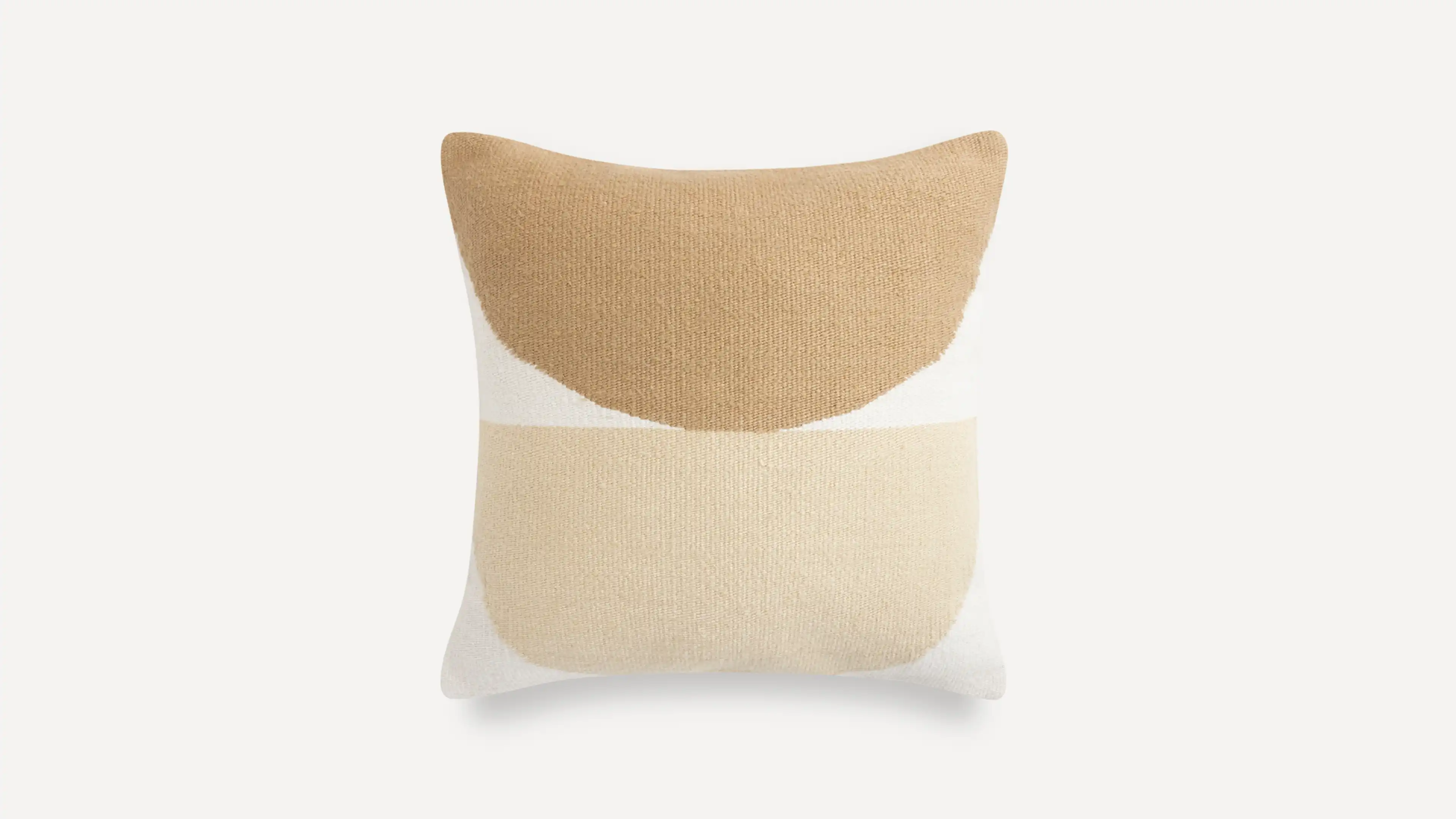 Hand-tufted Geometric Circles Pillow Cover, Sand