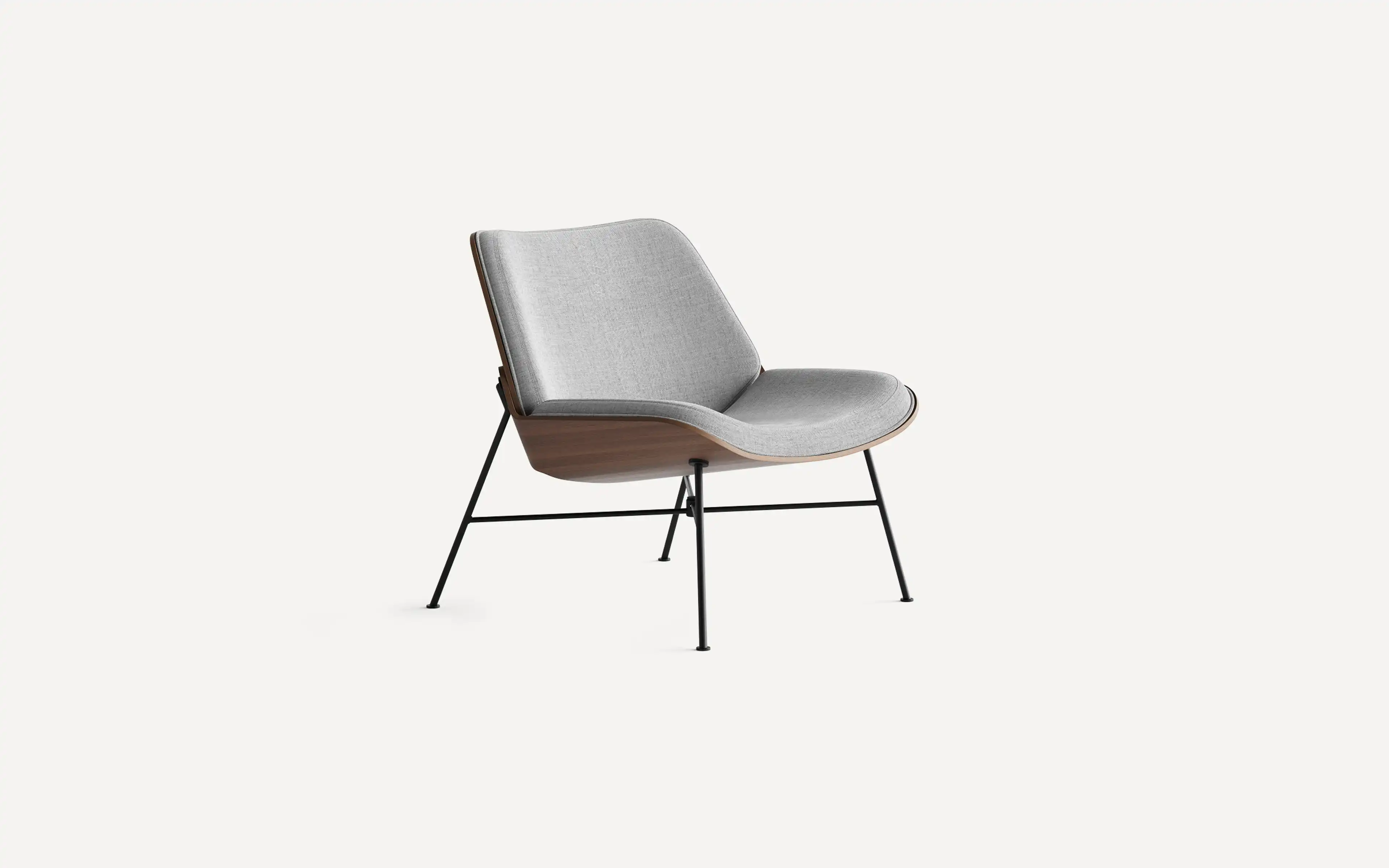 Vesper Fabric & Wood Lounge Chair