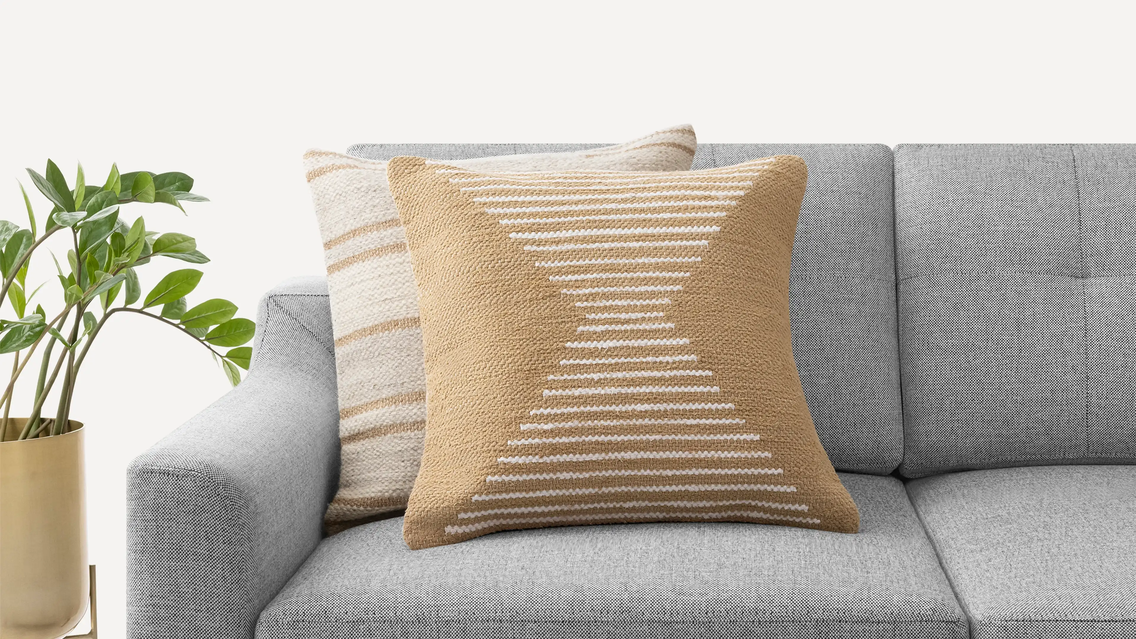 Hand-tufted Cathode Pillow Cover, Sand