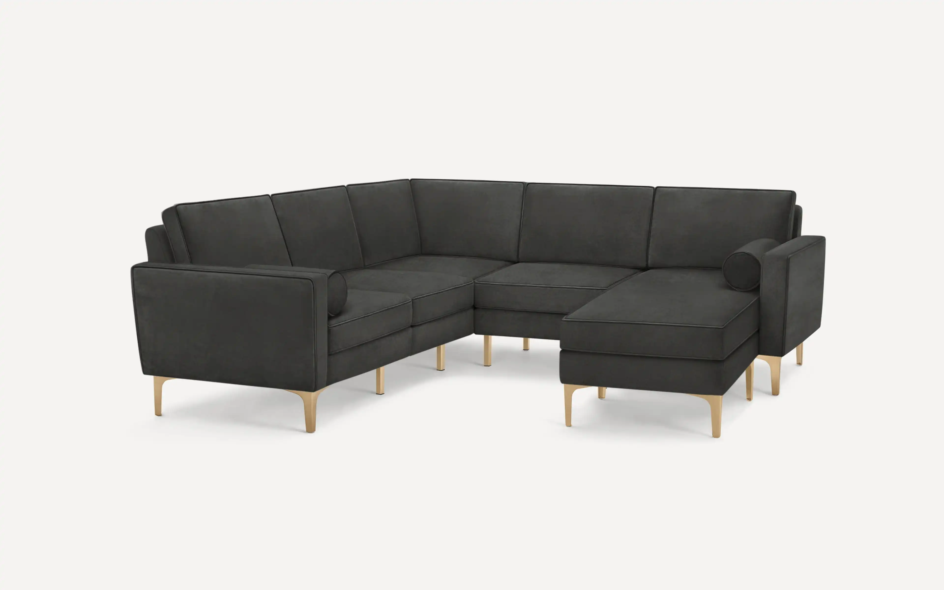 Nomad Velvet 5-Seat Corner Sectional with Chaise