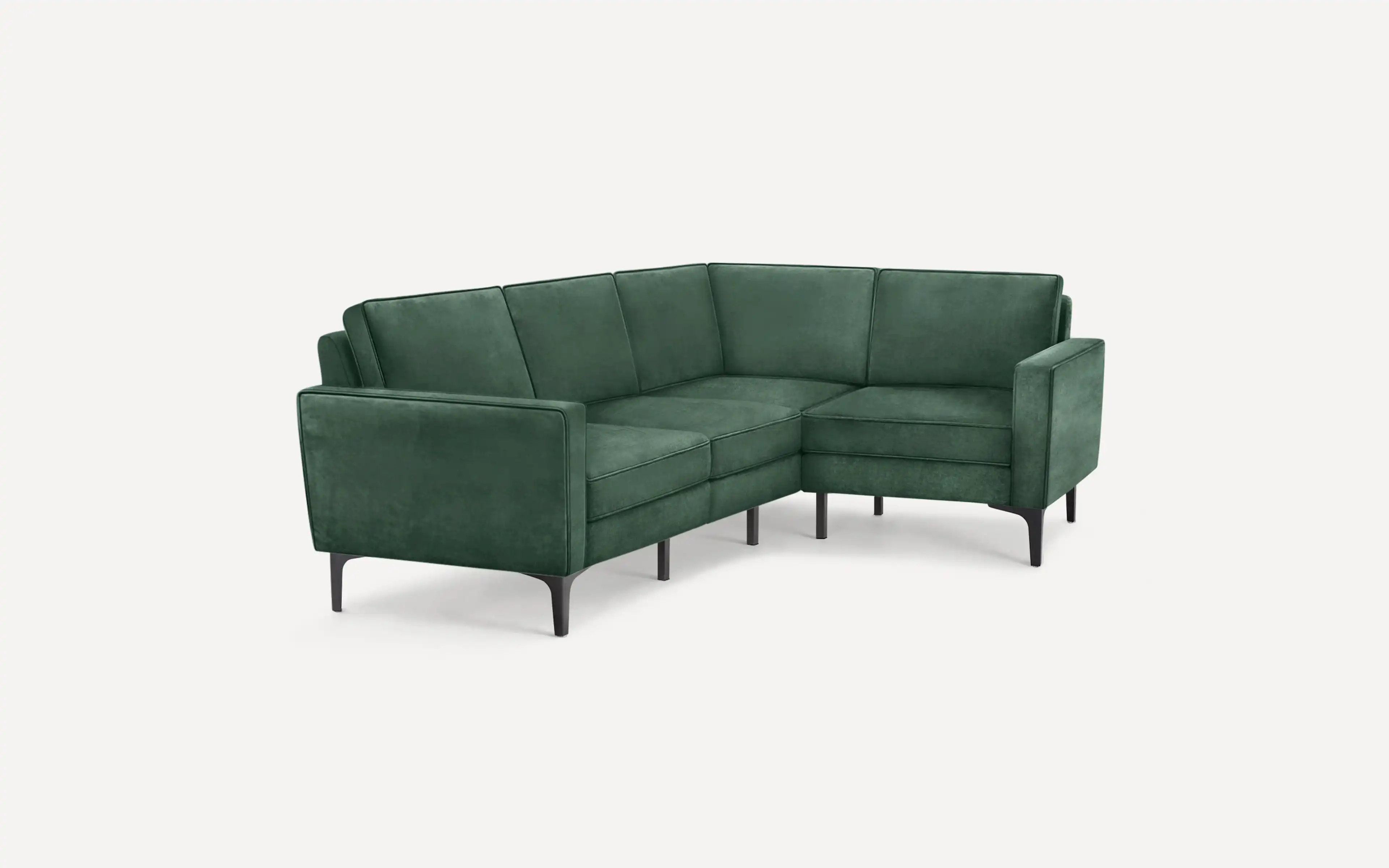 Nomad Velvet 4-Seat Corner Sectional