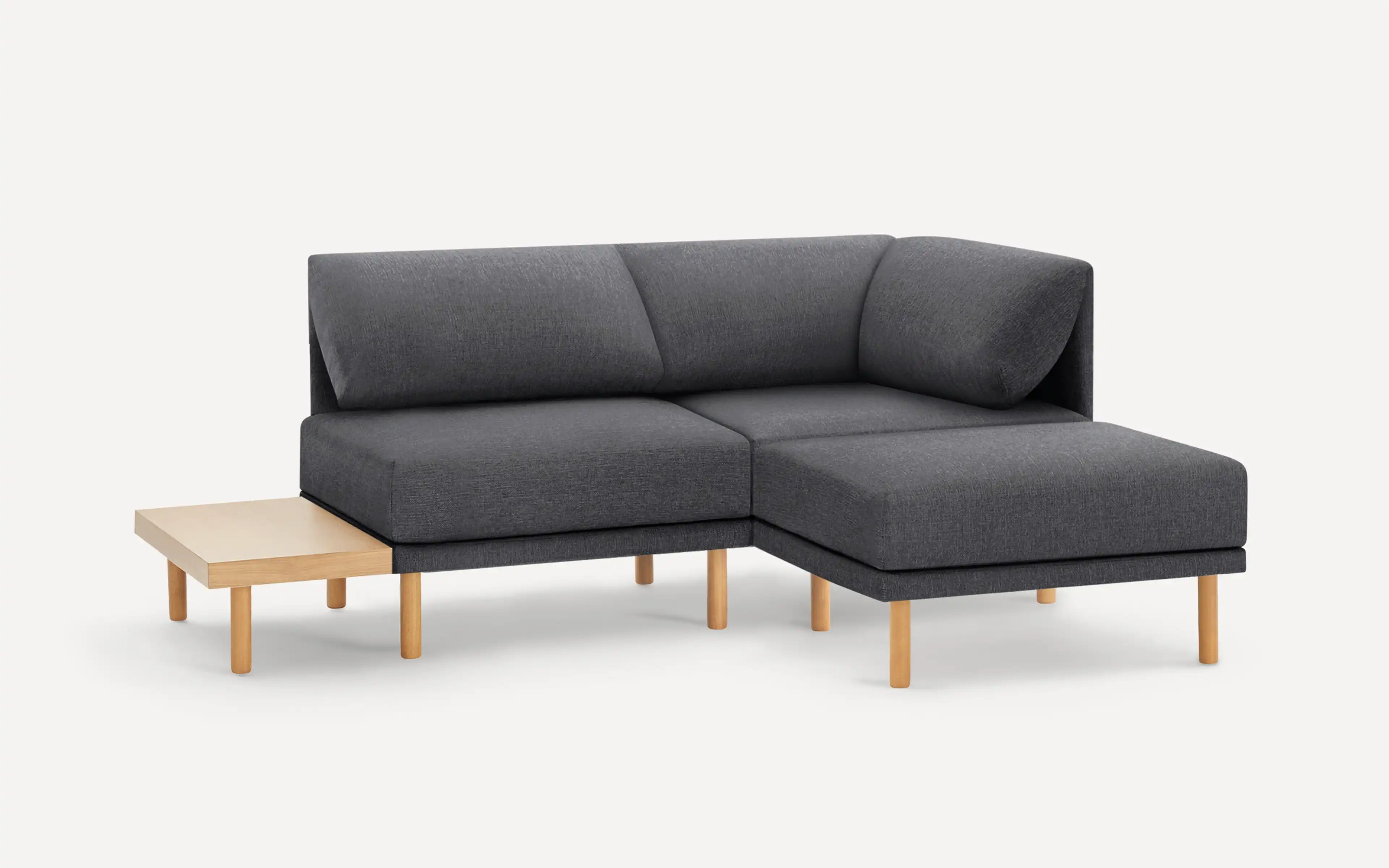 Range 3-Piece One Arm Sectional Lounger with Table