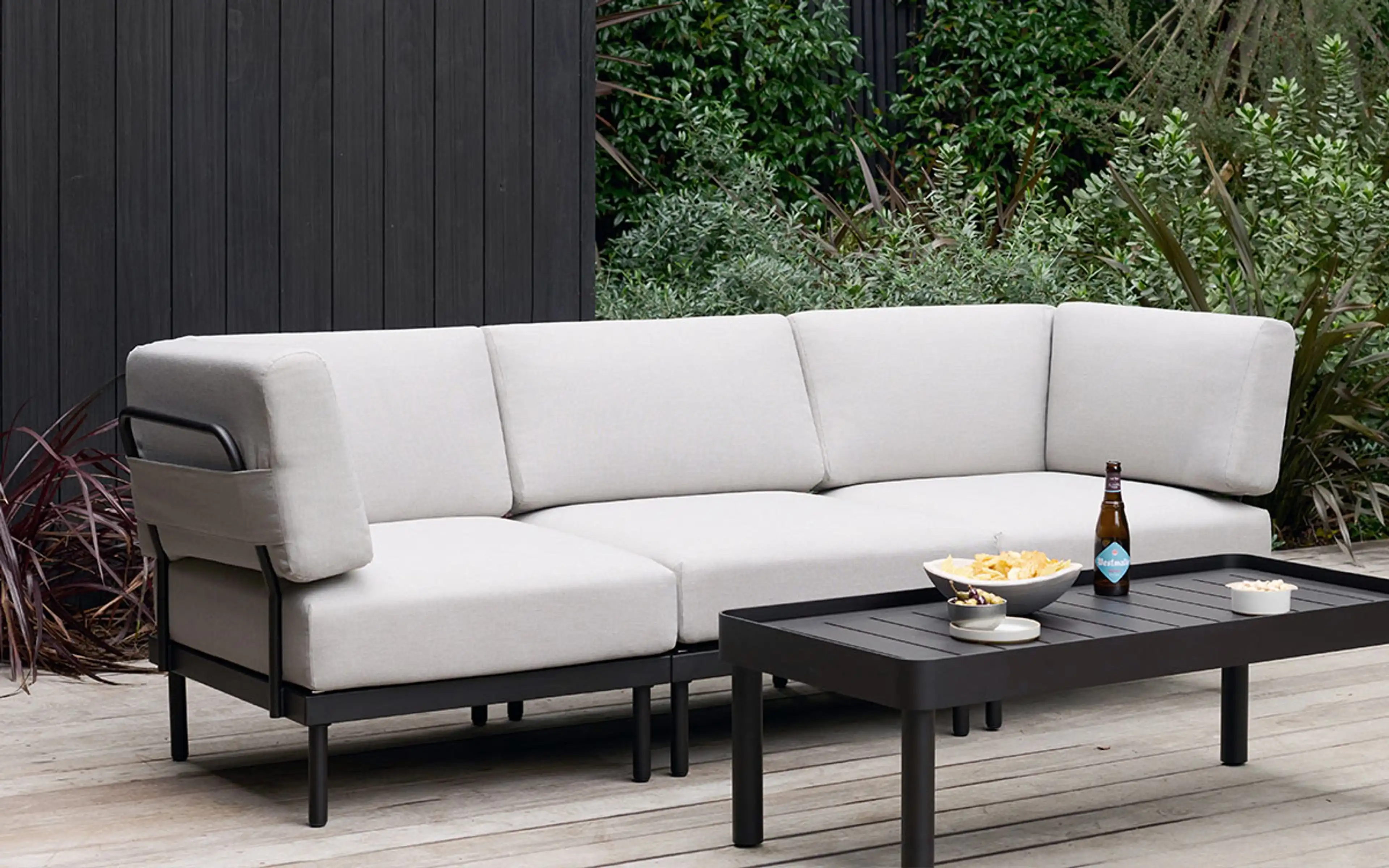 Relay Outdoor 3-Piece Armless Sofa